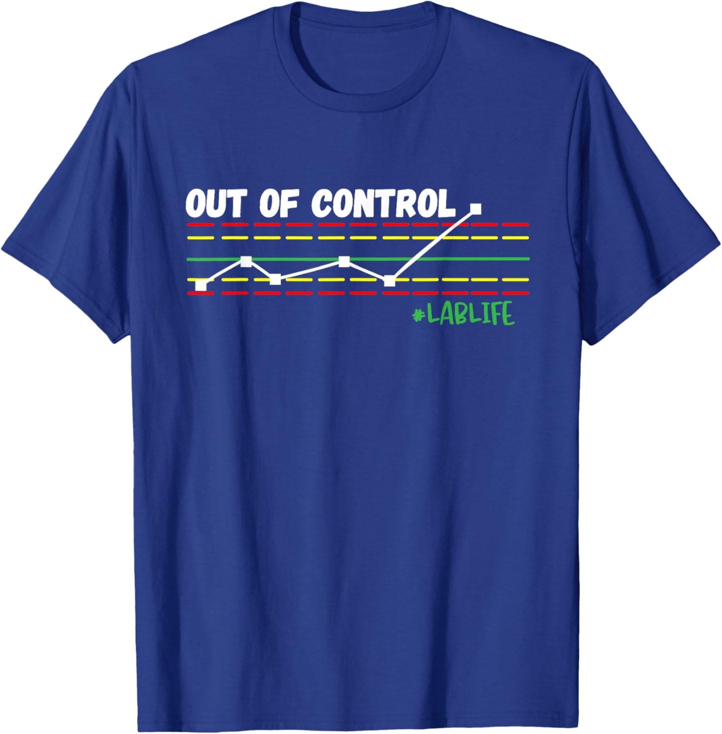 Funny Scientist, Chemistry Lover, Lab Tech, QC Chart T-Shirt - T-Shirt | Royal
