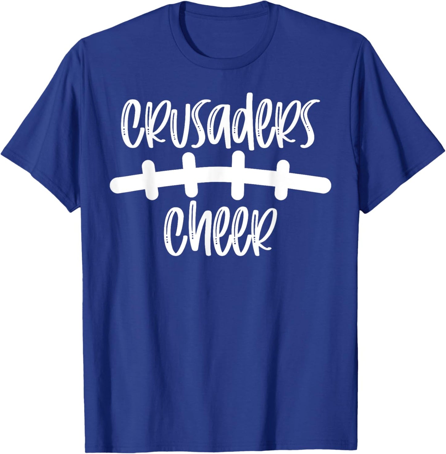 Crusader Cheer School Spirit Football Team Mascot Game Night T-Shirt - T-Shirt | Royal
