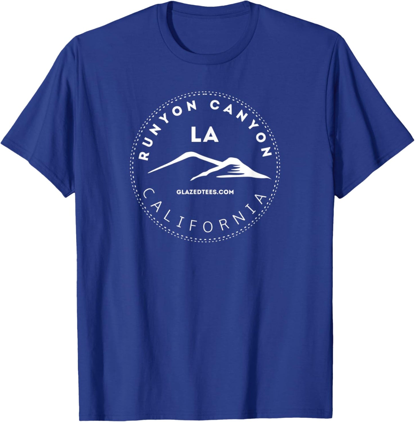 Runyon Canyon Los Angeles - Hollywood California Hiking T-Shirt - T-Shirt | Royal