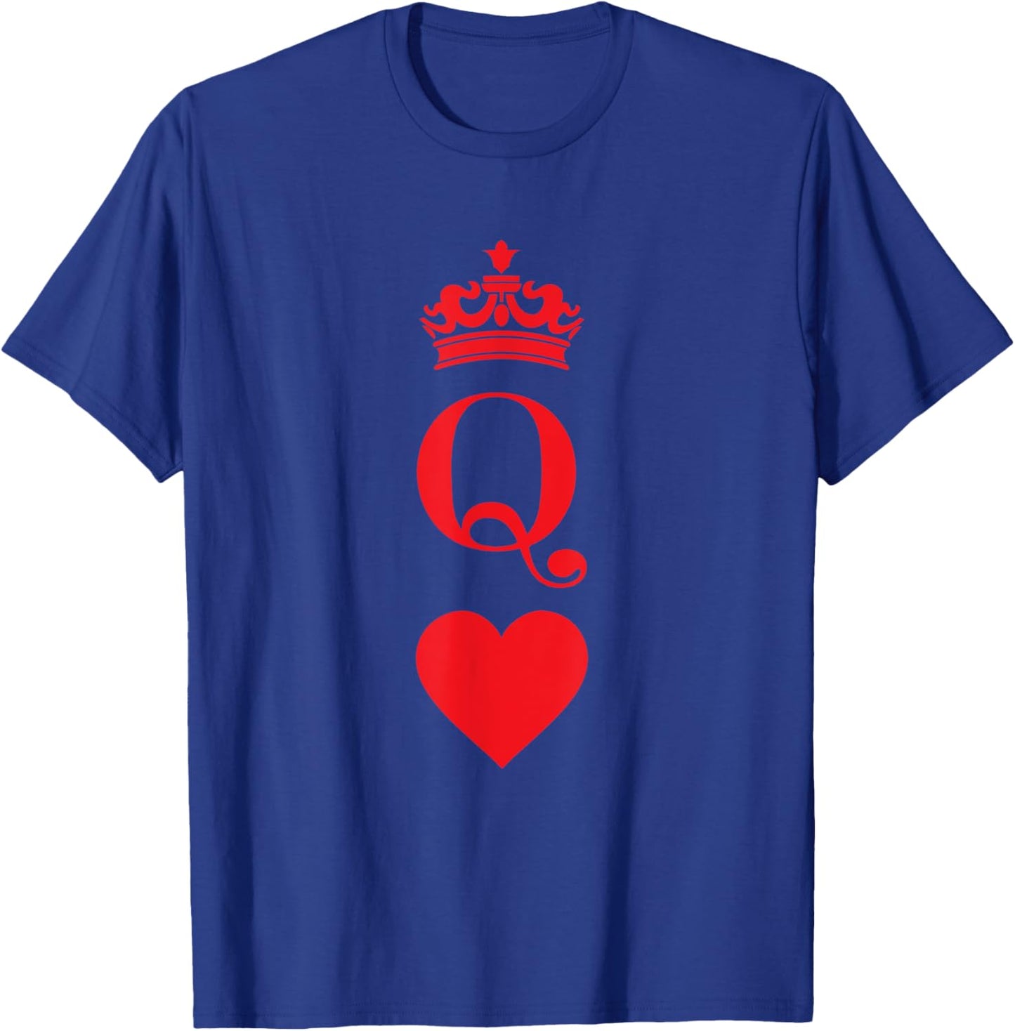 Queen & King Cards Shirt For Valentine Matching Couple T-Shirt - T-Shirt | Royal