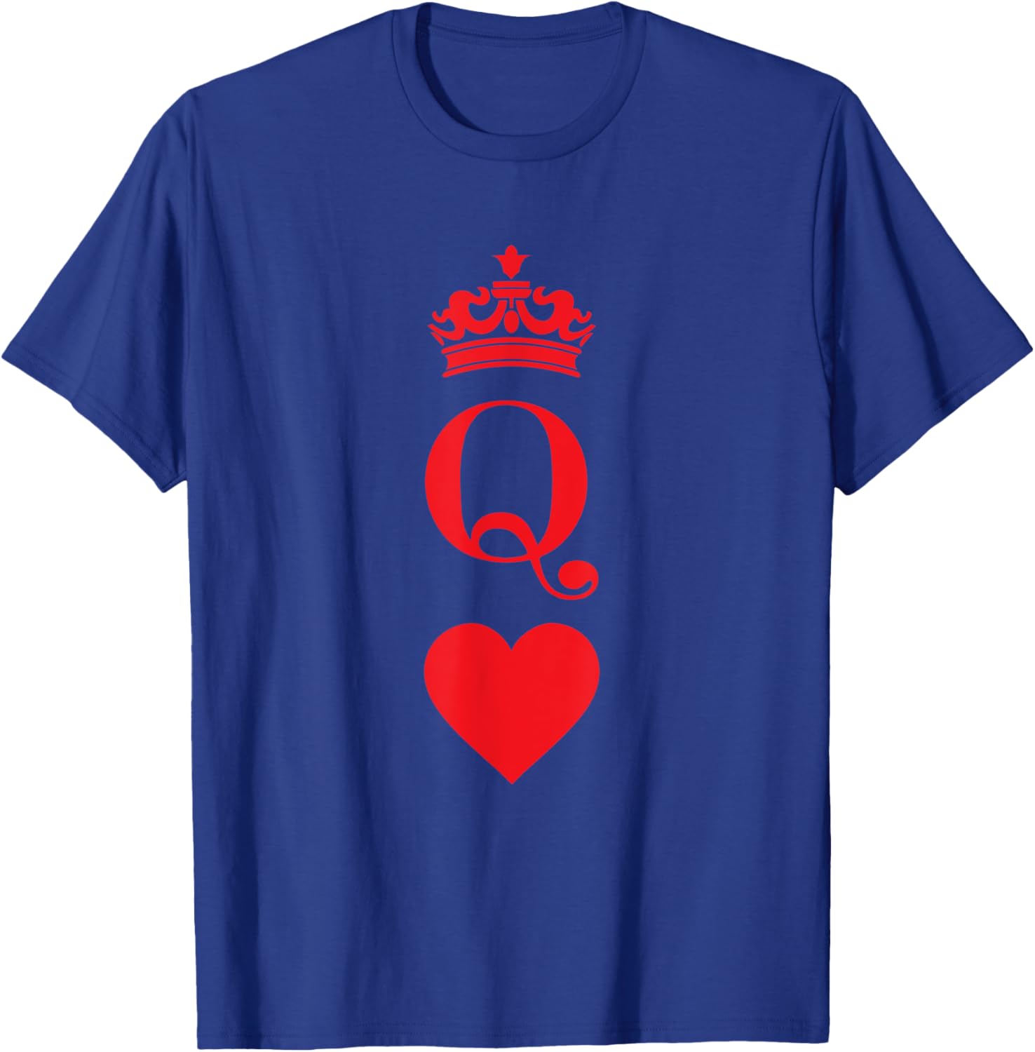 Queen & King Cards Shirt For Valentine Matching Couple T-Shirt - T-Shirt | Royal