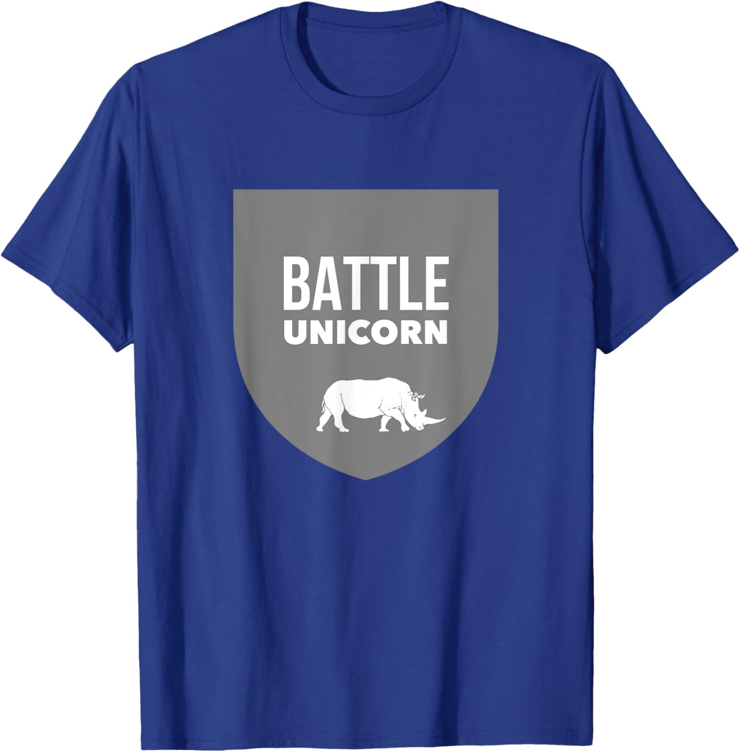 Battle Unicorn Funny Rhinoceros Rhino T-Shirt - T-Shirt | Royal