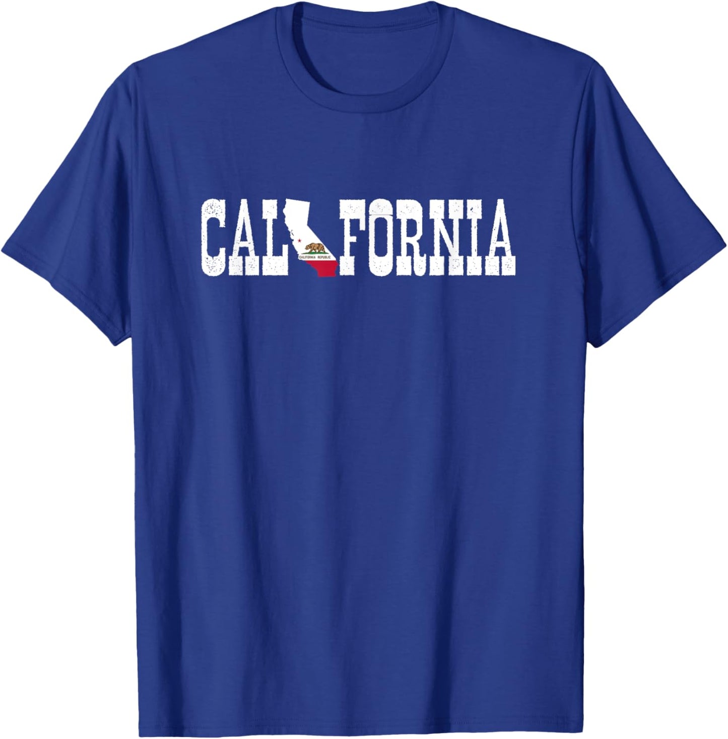 California State and California Flag Pride for California T-Shirt - T-Shirt | Royal