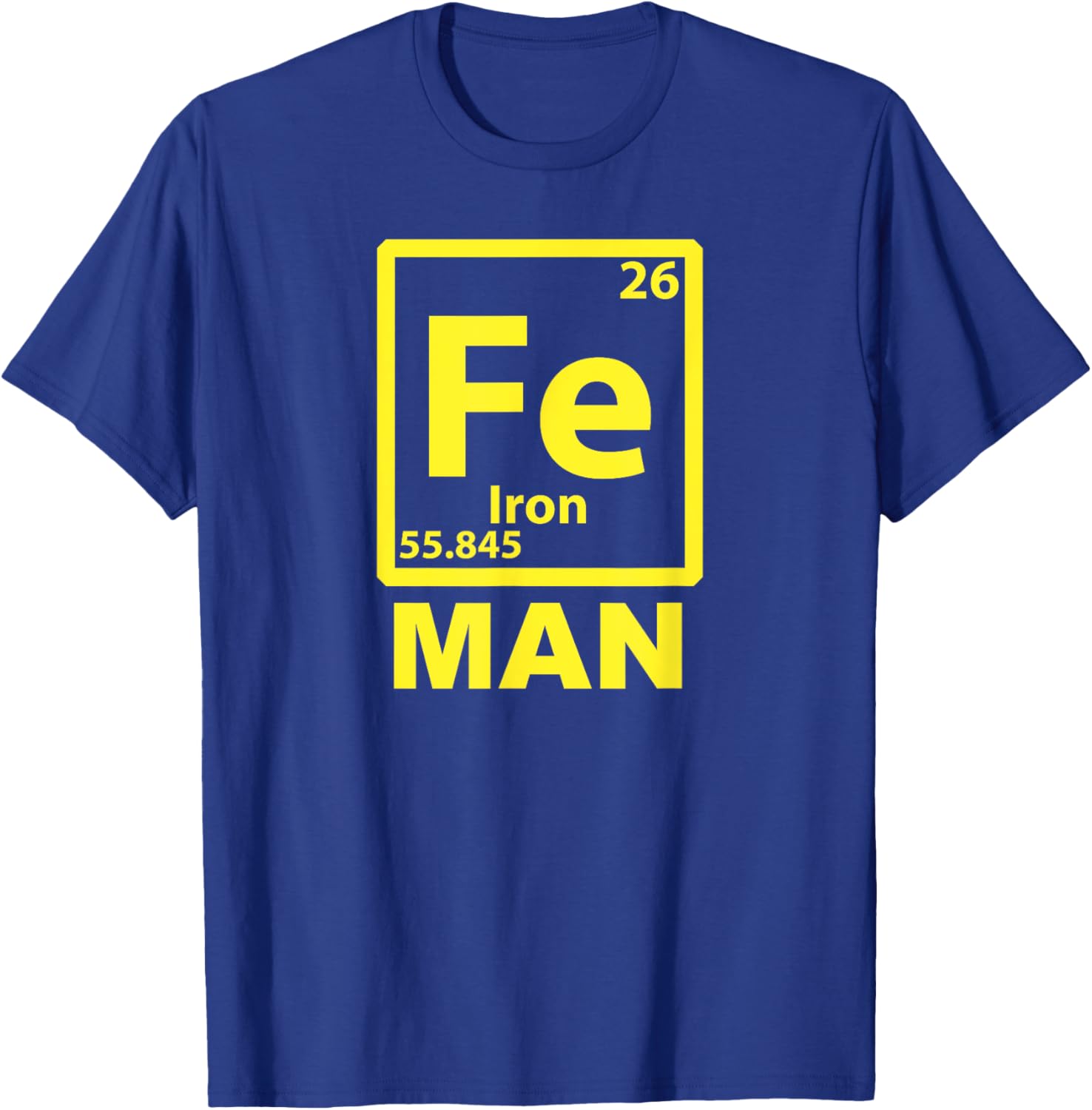 Miftees Funny Science Iron (Fe) Man T-Shirt - T-Shirt | Royal