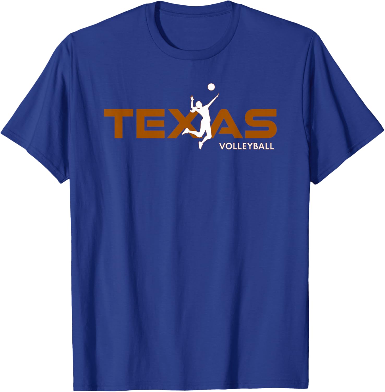 Sport Fan Tex The Lone Star State of Texas Volleyball T-Shirt - T-Shirt | Royal
