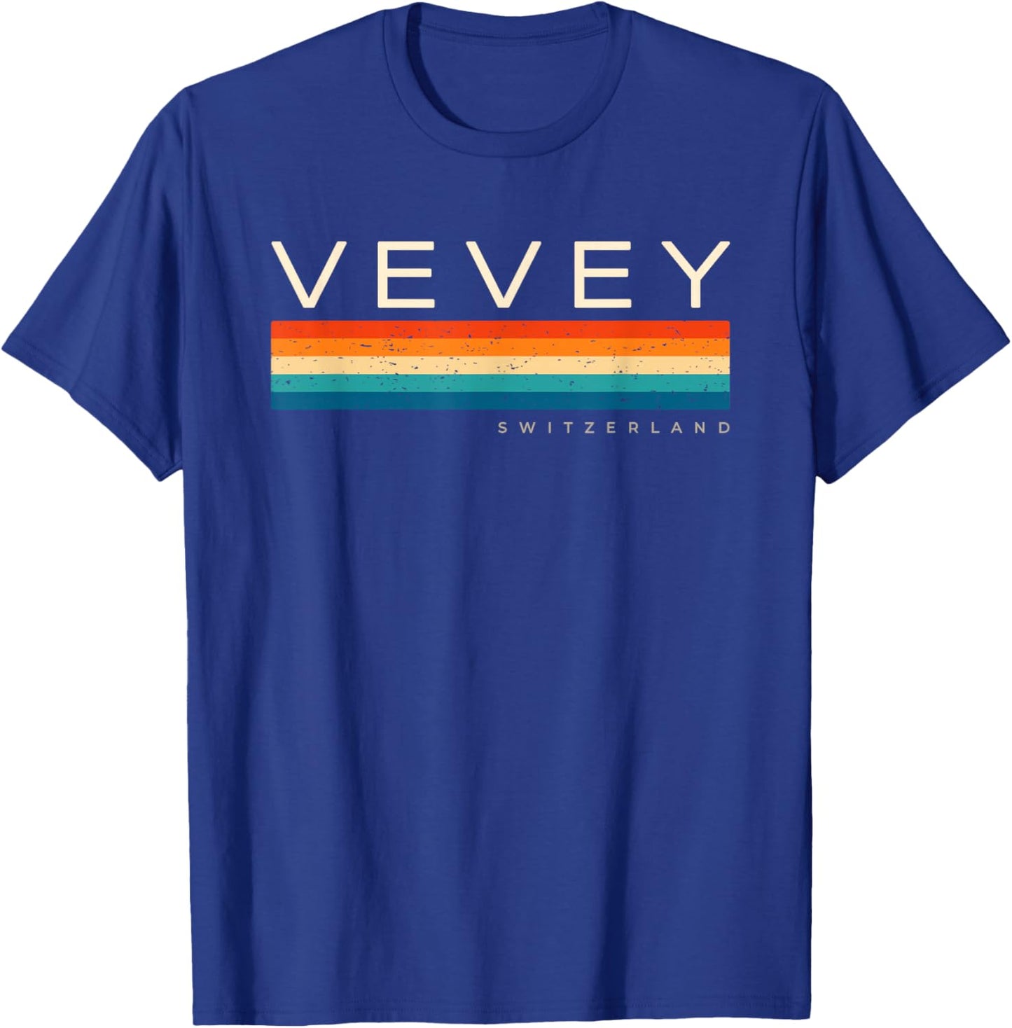 Vevey Switzerland Retro Design T-Shirt - T-Shirt | Royal