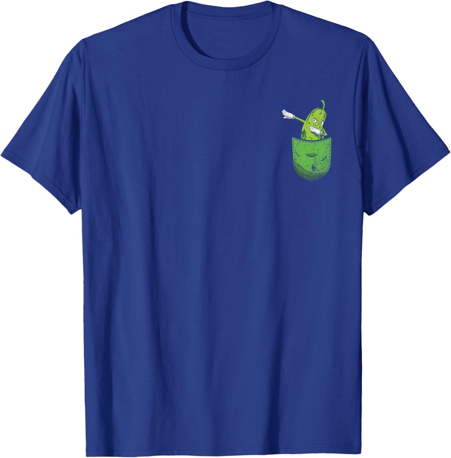 Cute Pocket Cucumber Vegetable Lover Funny Dabbing Pickle T-Shirt - T-Shirt | Royal