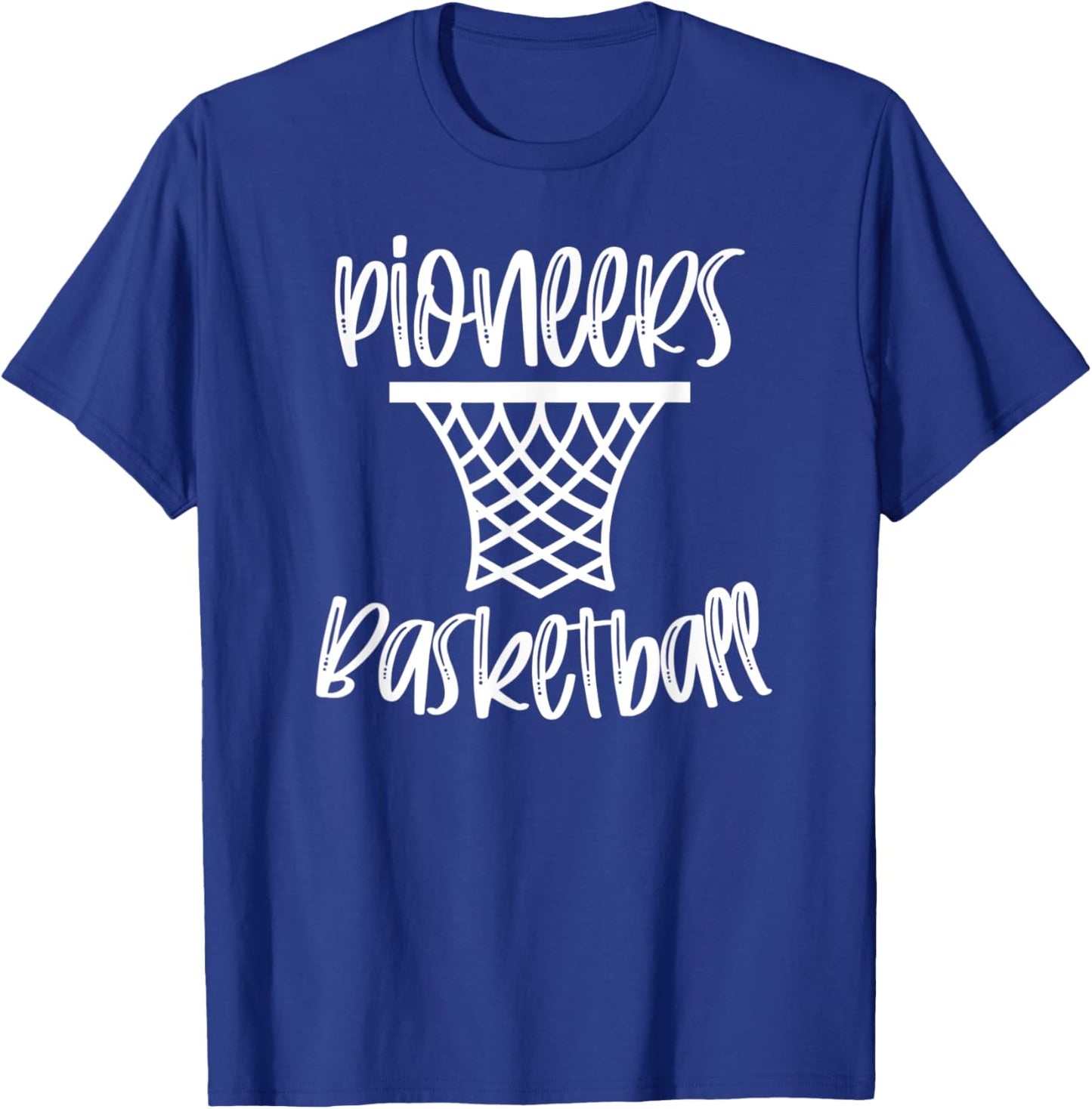 Pioneers Basketball Team Mascot School Spirit Game Night T-Shirt - T-Shirt | Royal