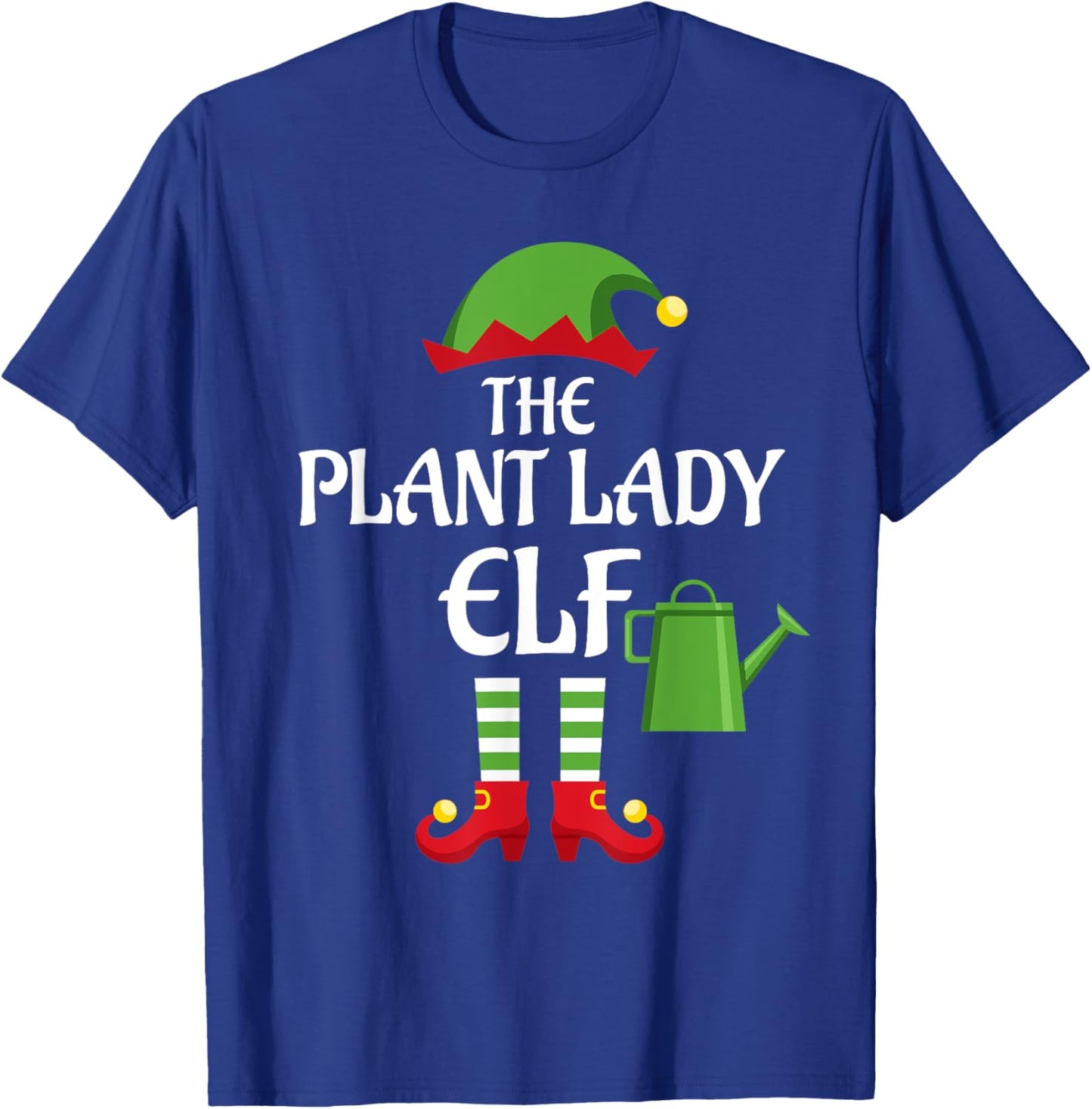 Plant Lady Elf Family Matching Group Christmas T-Shirt - T-Shirt | Royal
