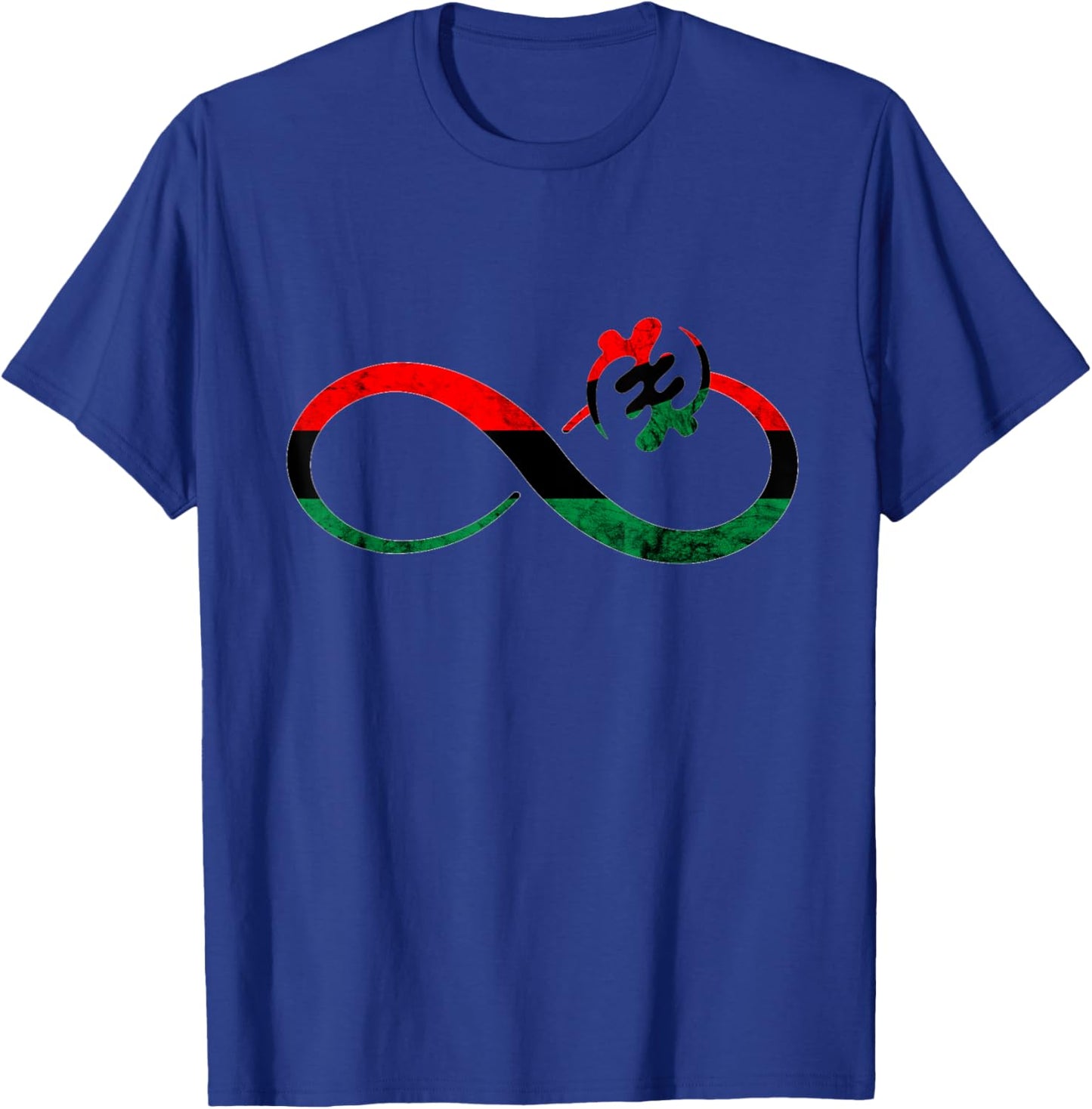 Gye Nyame Adinkra Pan African Infinity African Flag T-Shirt - T-Shirt | Royal