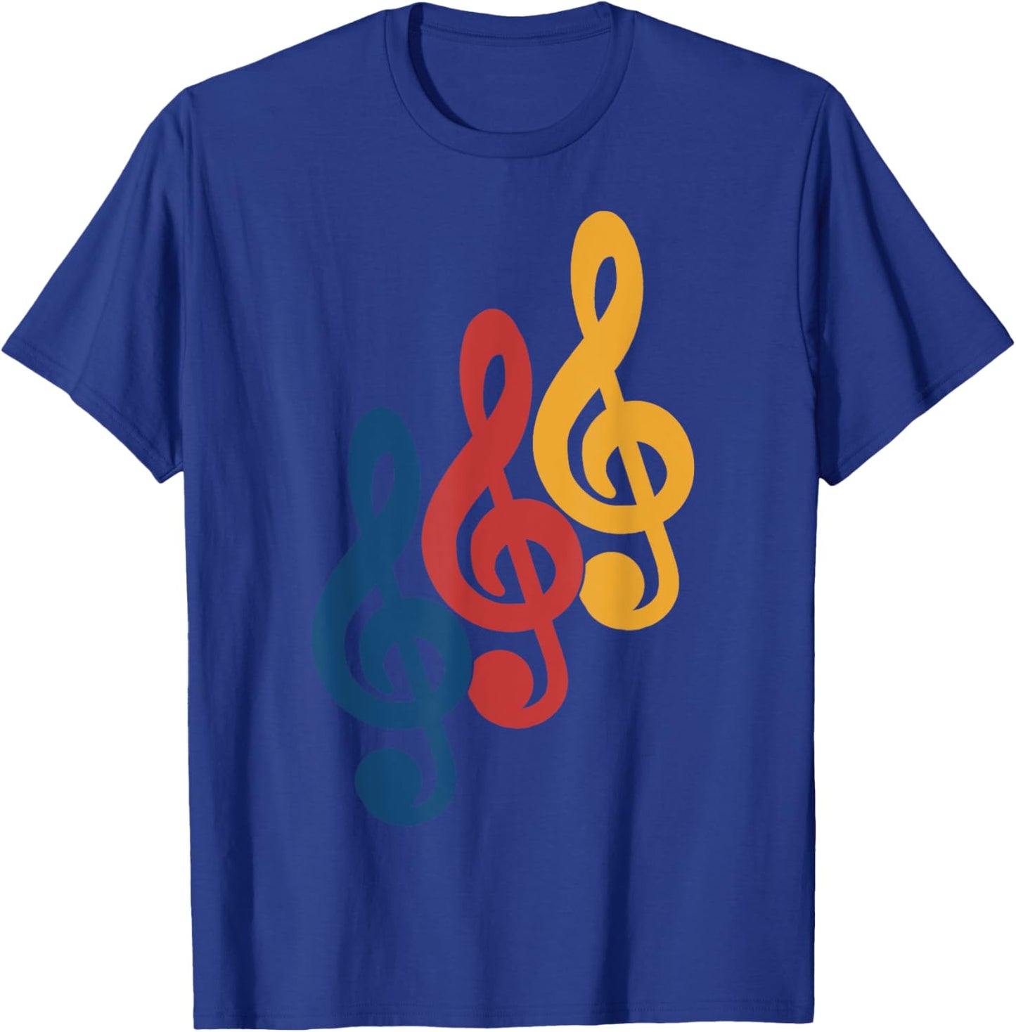 Treble Clef Music Musical Note Musician T-Shirt - T-Shirt | Royal