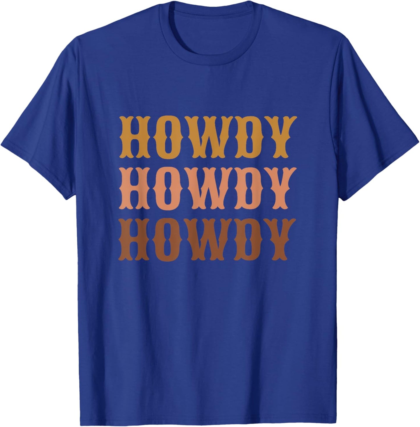 Vintage Brown Howdy Rodeo Western Country Texas Lover Gifts T-Shirt - T-Shirt | Royal