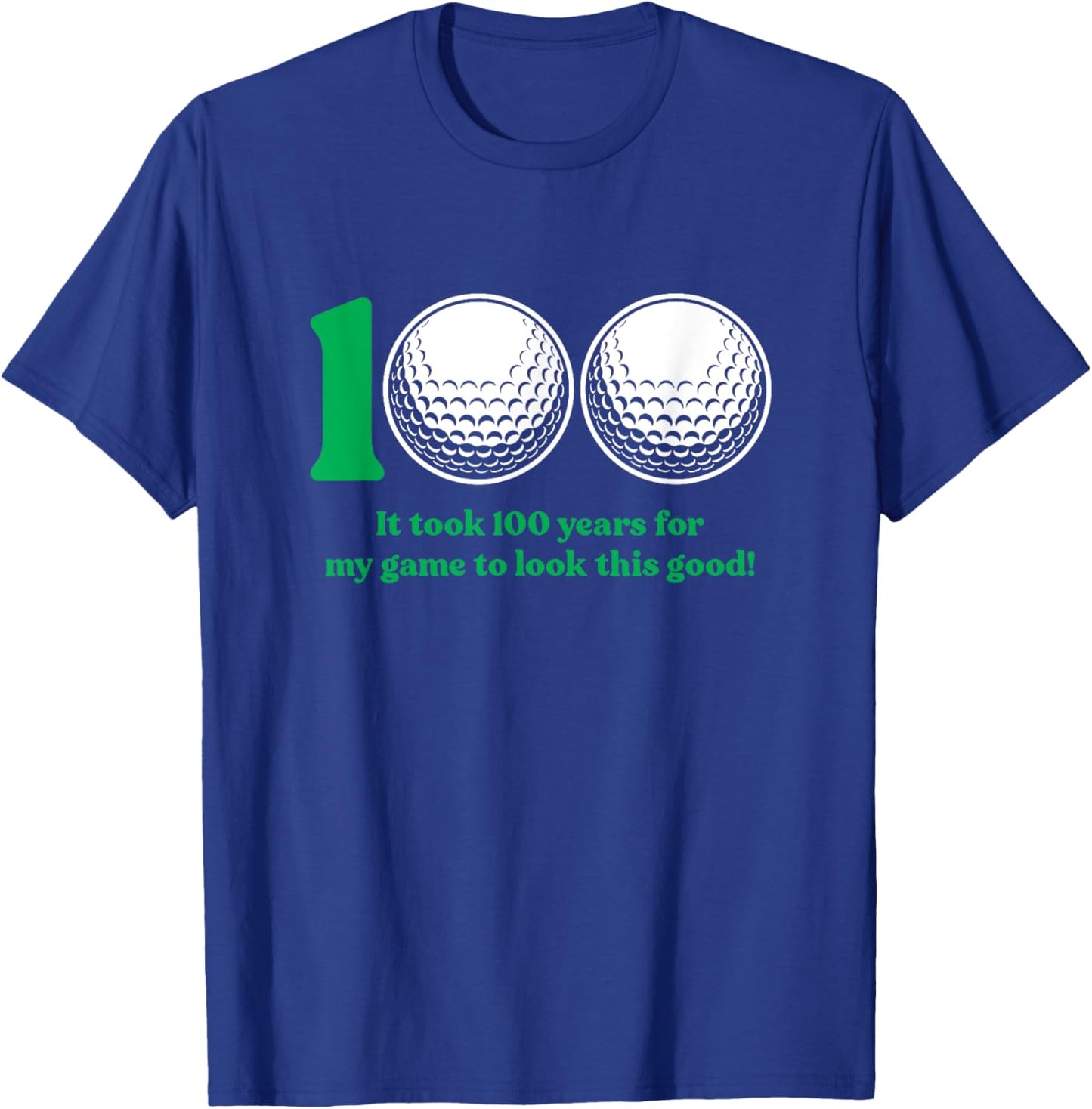 100 Year Old Golfer Golfing Golf 100th Birthday T-Shirt - T-Shirt | Royal