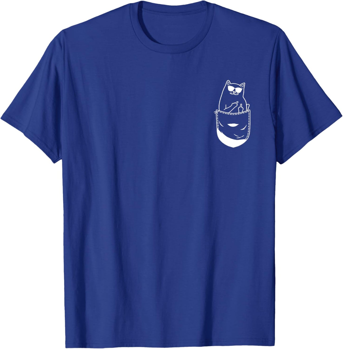 Pocket Cats Flipping Off Hilarious Animal Meme Kitten Owner T-Shirt - T-Shirt | Royal