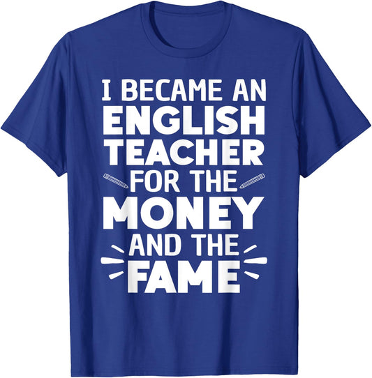 Funny English Teacher Art Women Language ELA Teacher T-Shirt - T-Shirt | Royal