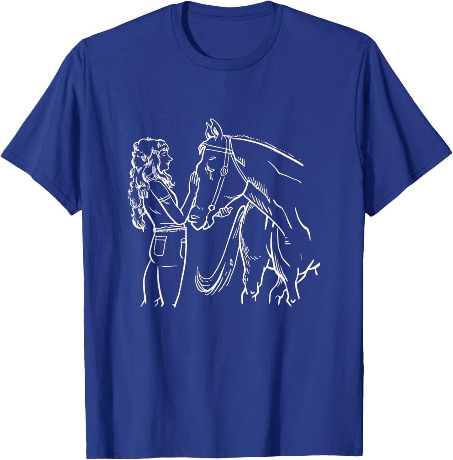 Girl With Horse Woman T-Shirt - T-Shirt | Royal