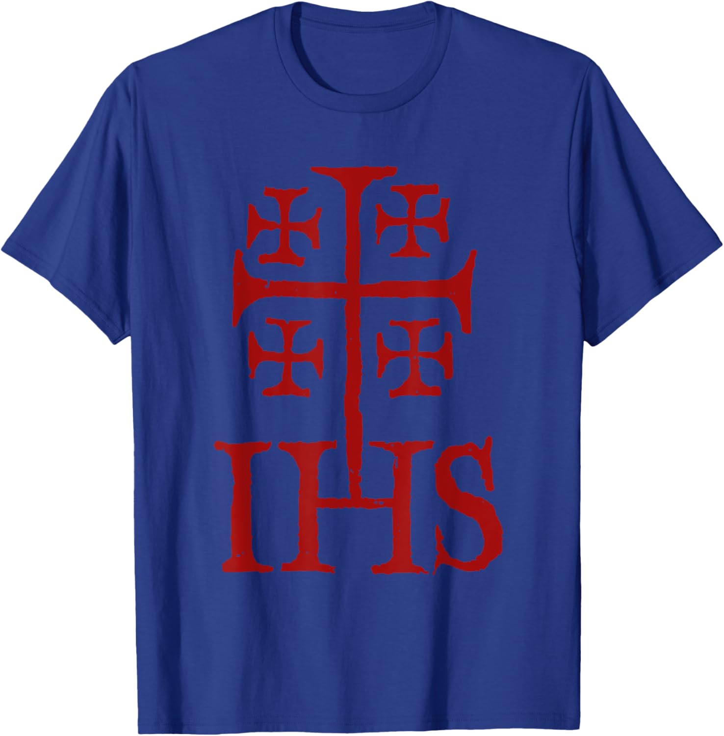 Medieval Crusaders Jerusalem Cross IHS Knights Templar T-Shirt - T-Shirt | Royal