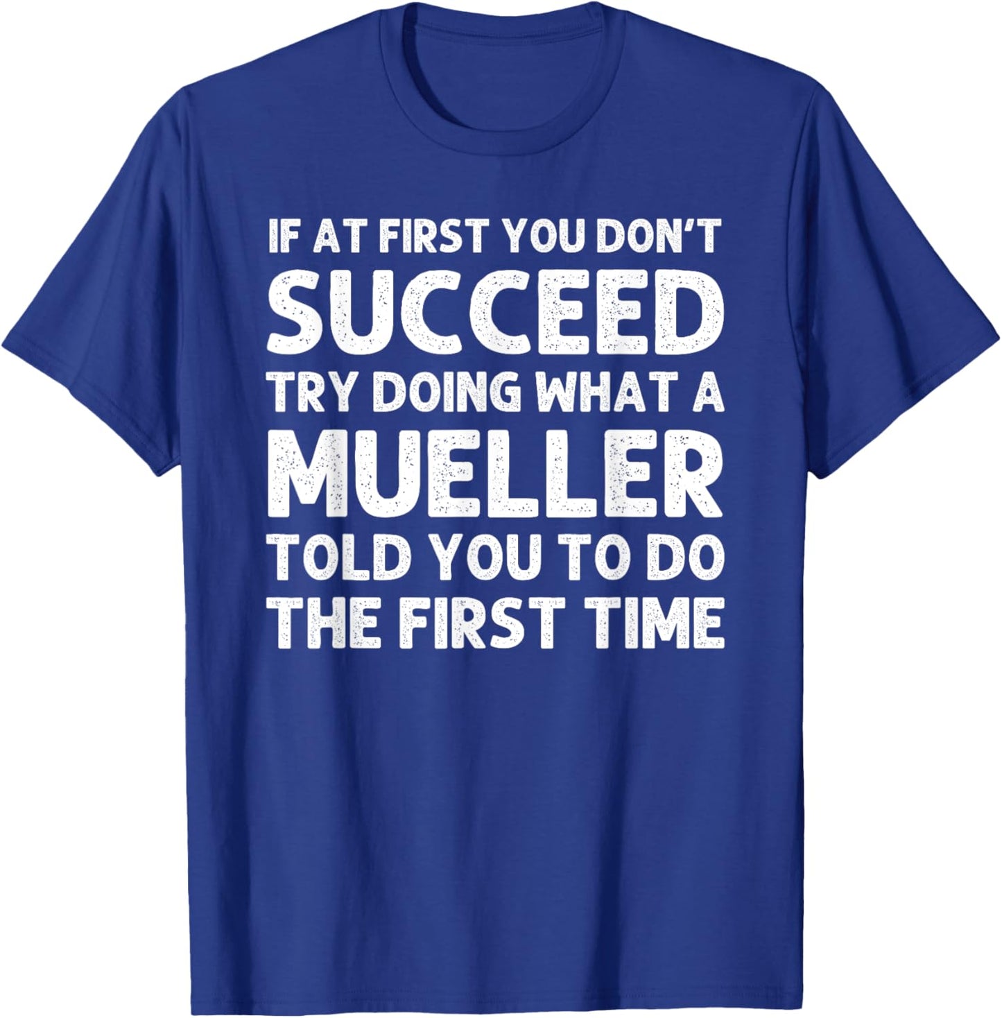 MUELLER Funny Surname Family Tree Birthday Reunion Idea T-Shirt - T-Shirt | Royal