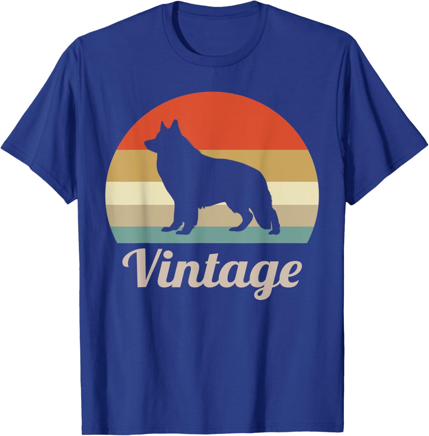 White Swiss Shepherd Dog Lover Vintage Retro Style Men Women Kids T-Shirt - T-Shirt | Royal