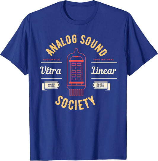 Analog Sound Society Audiophile Music HiFi Vinyl Collector T-Shirt - T-Shirt | Royal