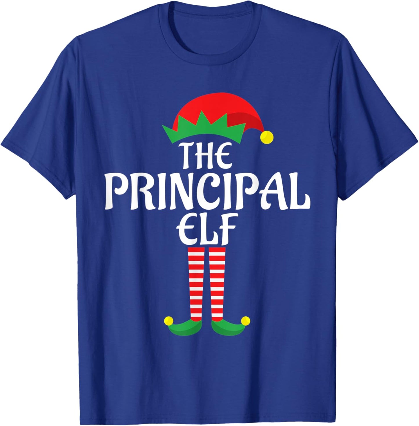 Principal Elf Christmas Theme Holiday Family Group Matching T-Shirt - T-Shirt | Royal