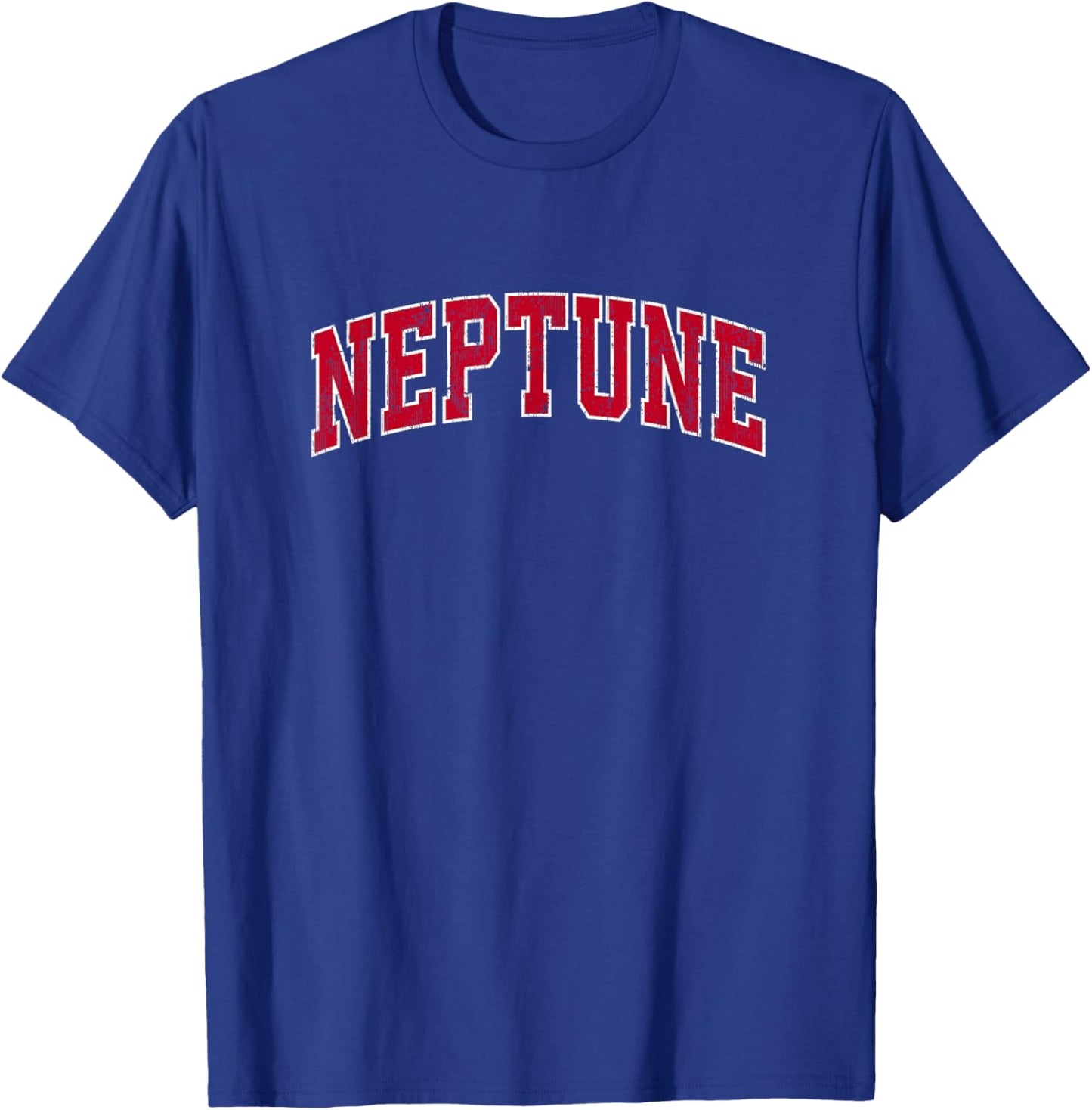 Neptune New Jersey NJ Vintage Sports Design Red Design T-Shirt - T-Shirt | Royal