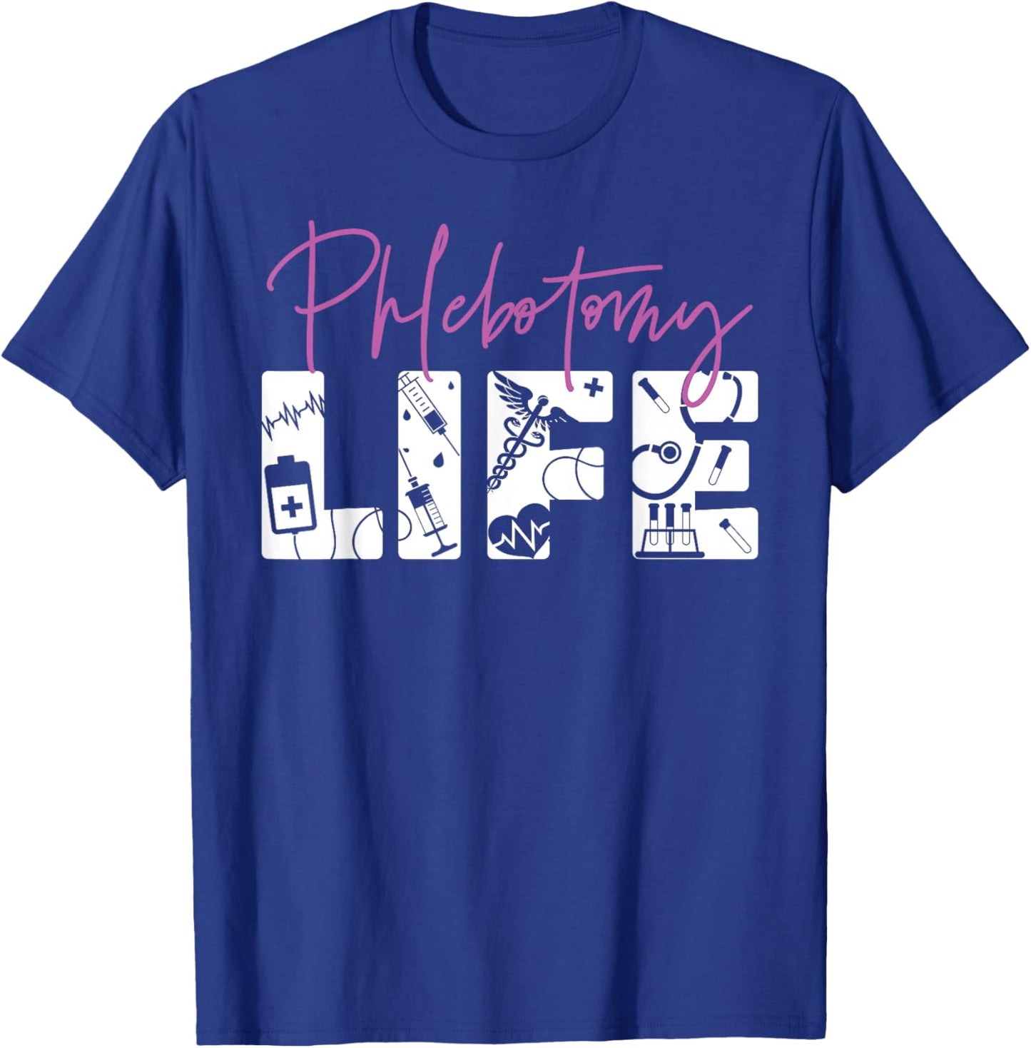 Phlebotomist Tech Technician T-Shirt - T-Shirt | Royal