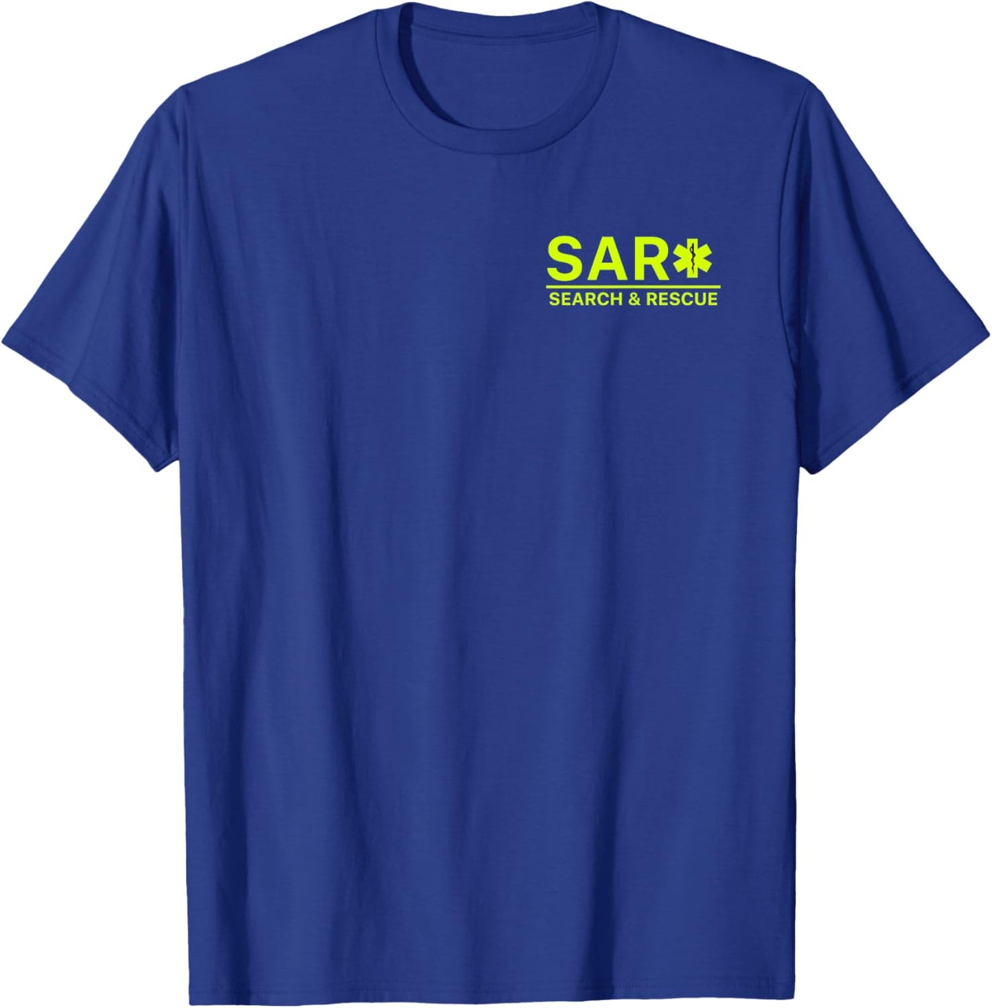 Front & Back Search and Rescue SAR EMS T-Shirt - T-Shirt | Royal