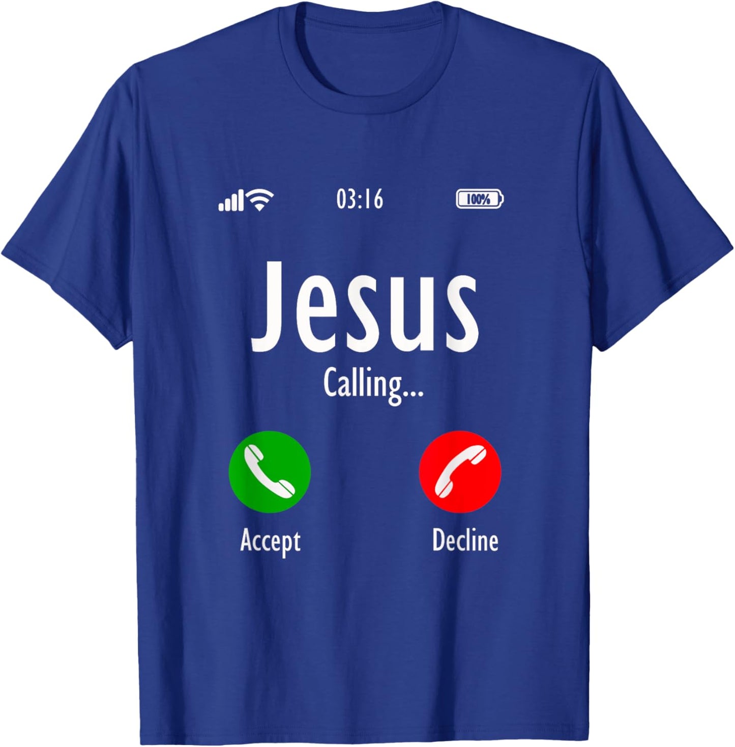 Jesus calls, Christian T T-Shirt - T-Shirt | Royal