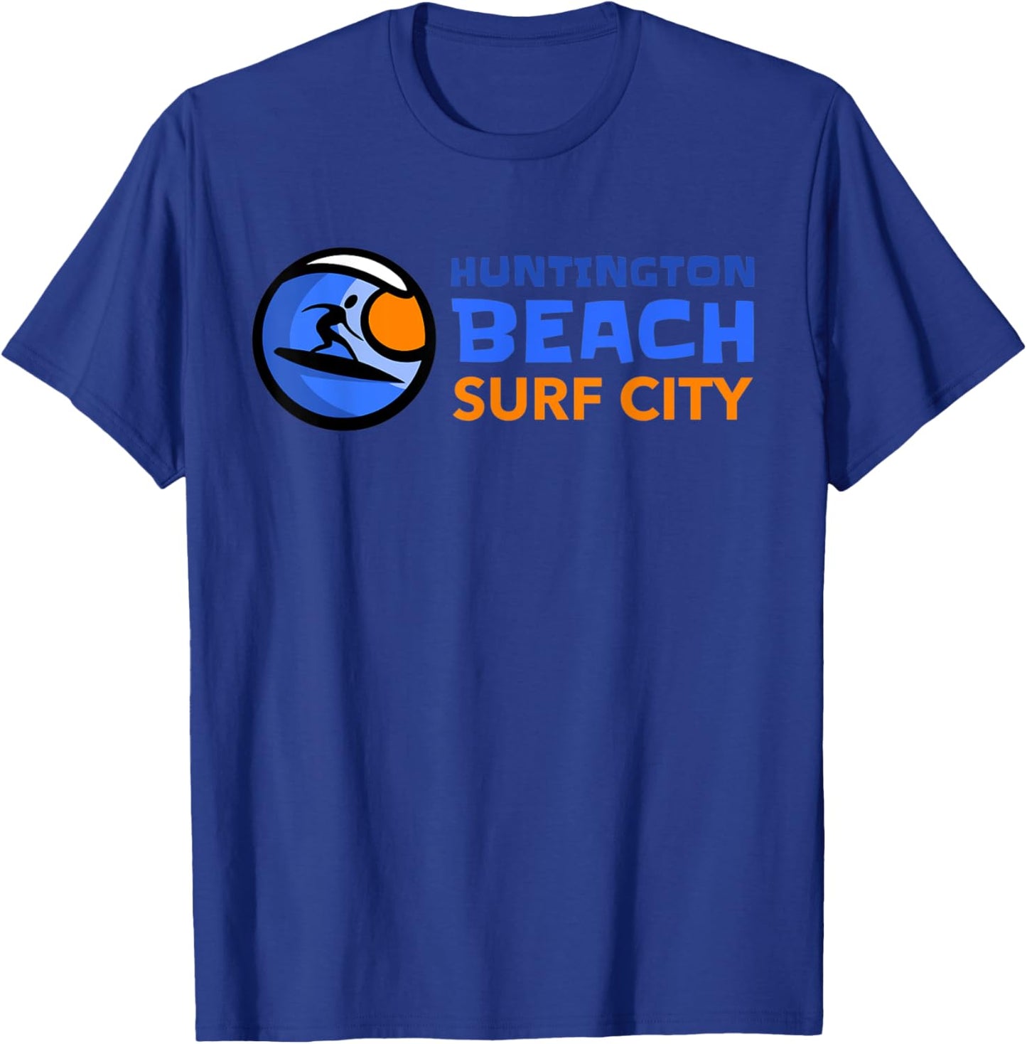 Classic 80's Style Surfer Huntington Beach Surf City Women Kids T-Shirt - T-Shirt | Royal