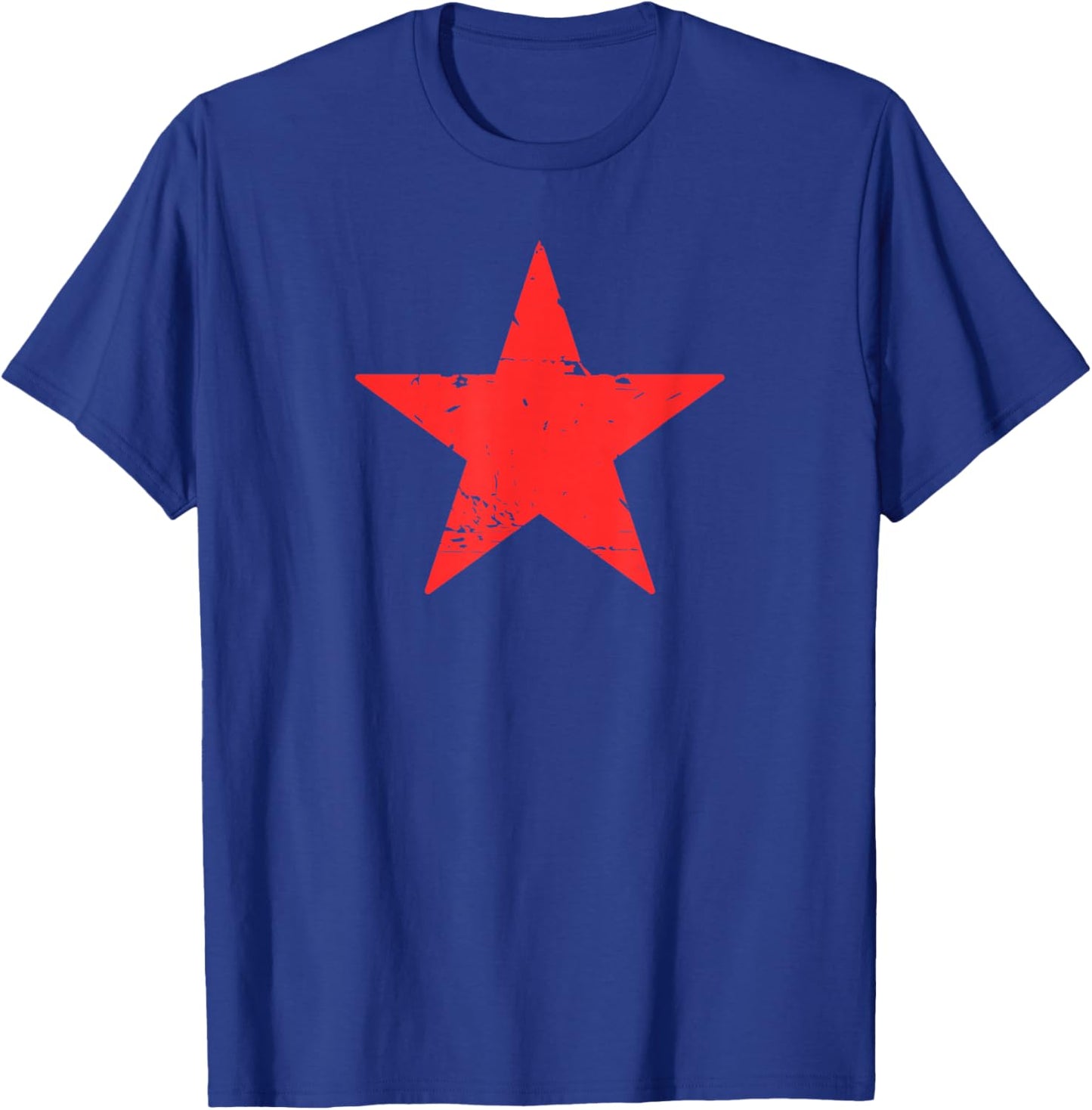 Retro Red Star Distressed Revolution Vintage Retro T-Shirt - T-Shirt | Royal
