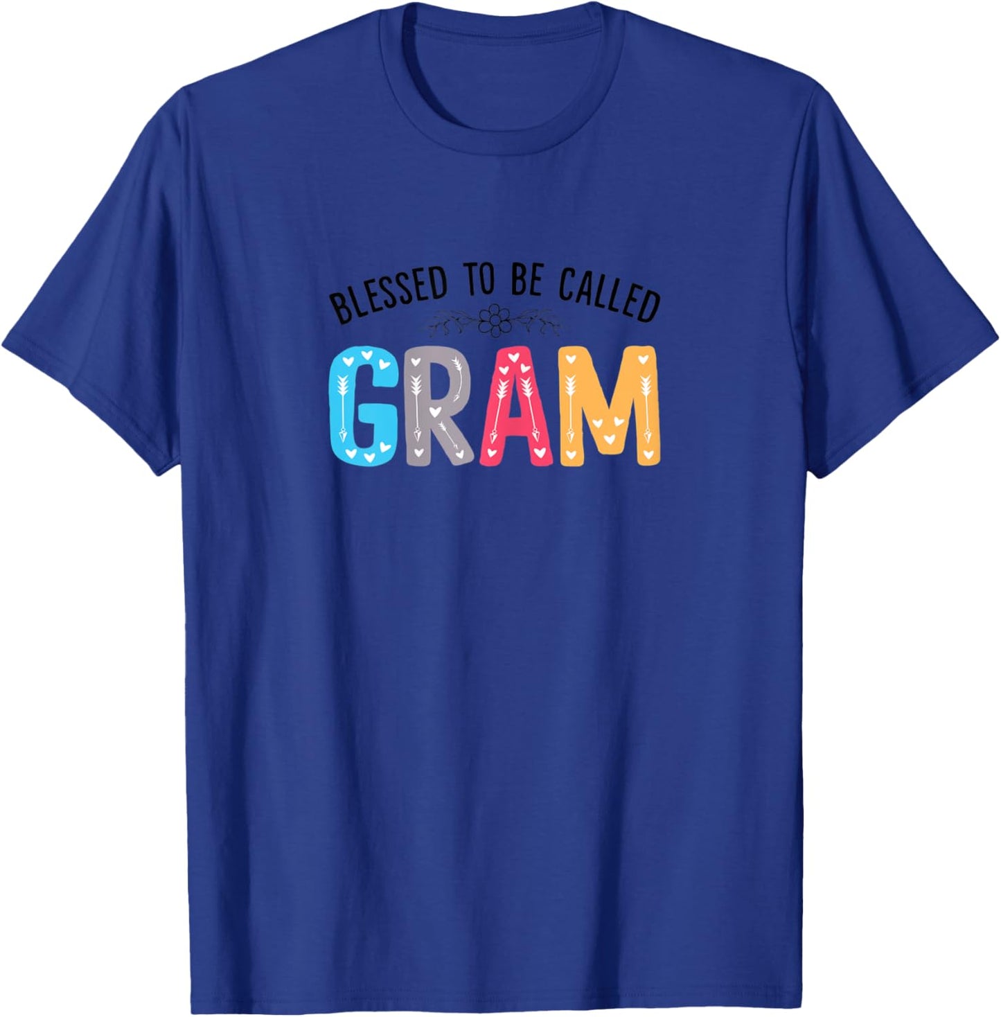 Flower Graphic Mother's Day Blessed To Be Called Gram T-Shirt - T-Shirt | Royal