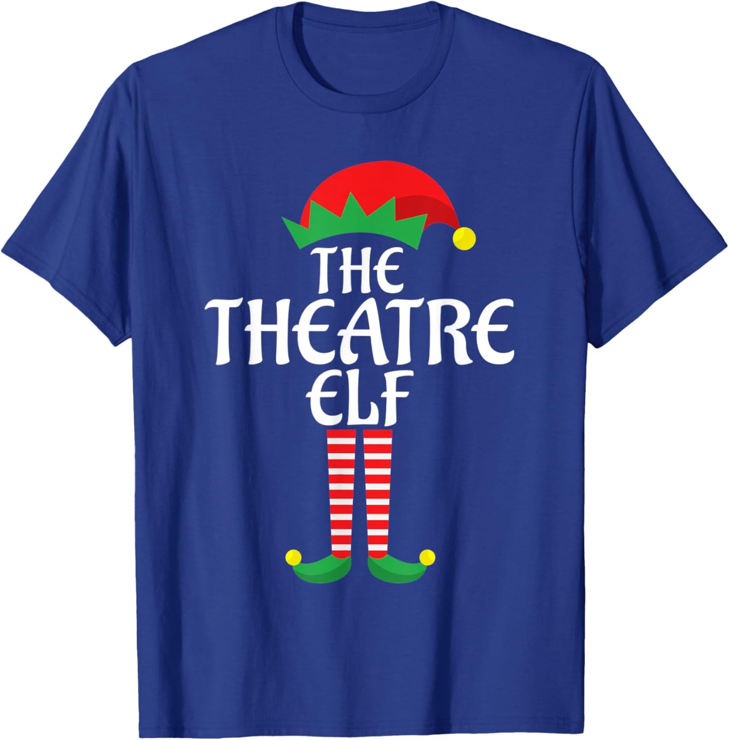 Theatre Elf Christmas Theme Holiday Family Group Matching T-Shirt - T-Shirt | Royal