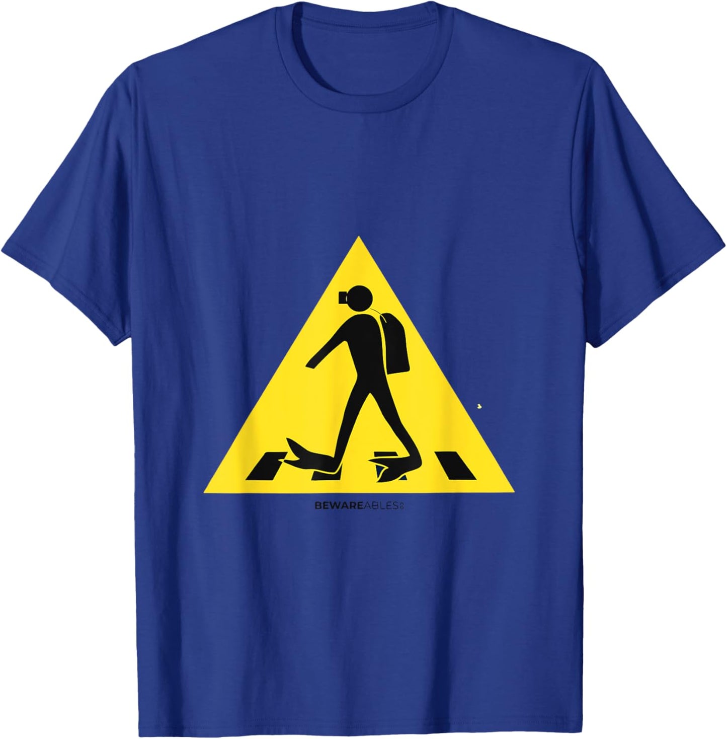 Scuba diver crossing the road in full dive gear T-Shirt - T-Shirt | Royal