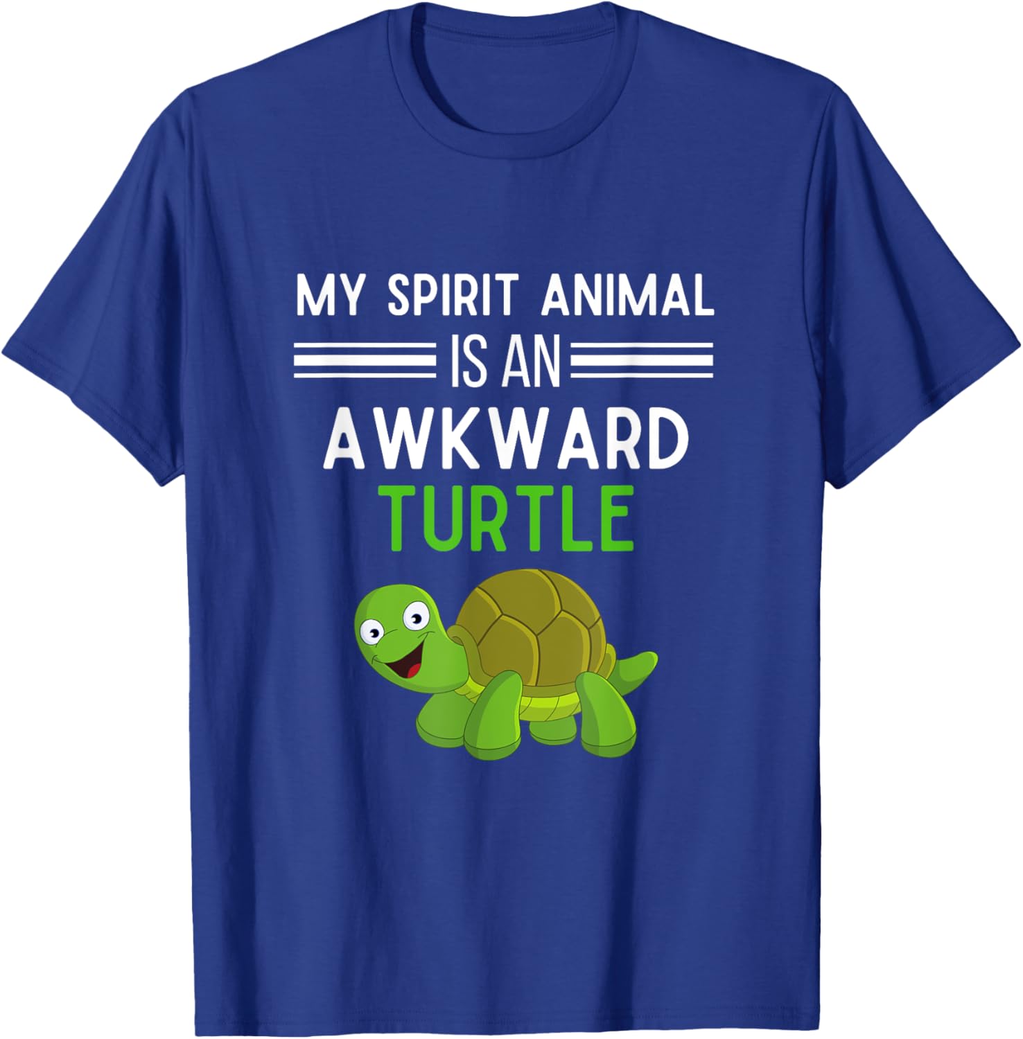 My Spirit Animal Is An Awkward Turtle Funny Turtle Lover T-Shirt - T-Shirt | Royal