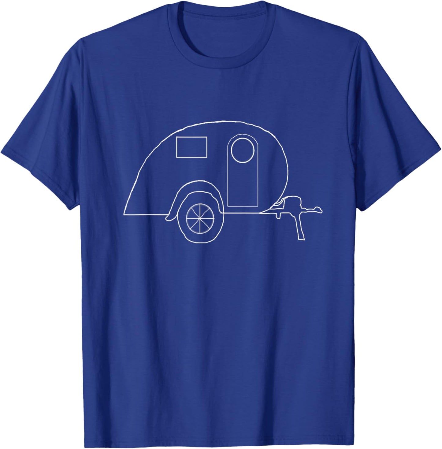 Teardrop Trailer Travel Caravan RV Tiny House Camper T-Shirt - T-Shirt | Royal