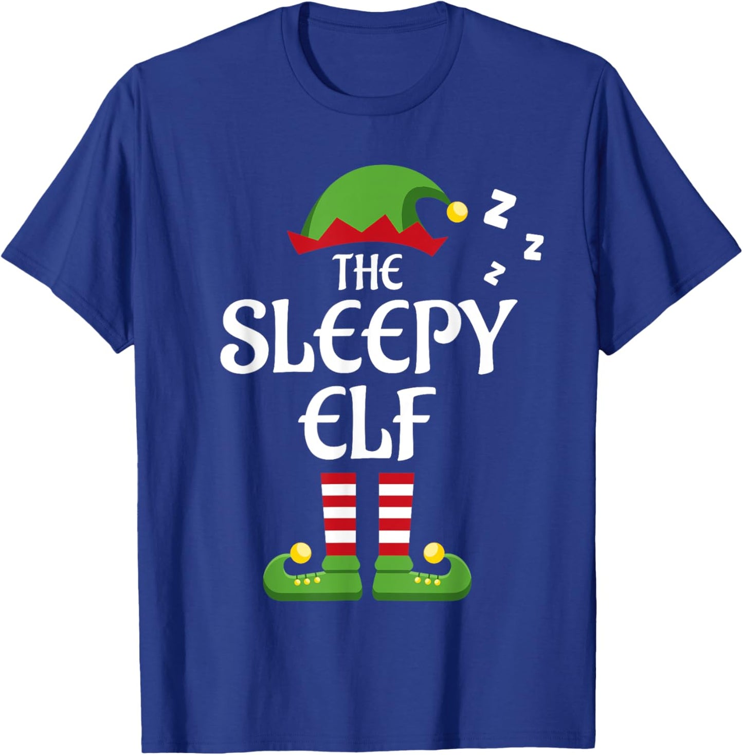 Sleepy Elf Family Matching Group Christmas T-Shirt - T-Shirt | Royal