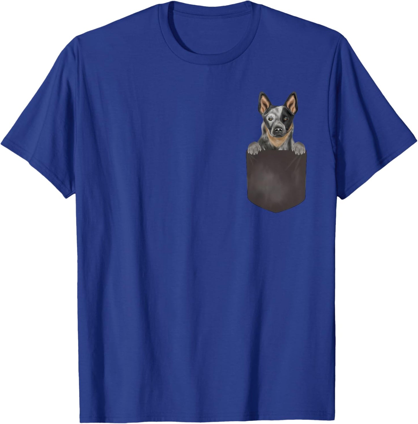 Dog In Pocket Funny Dog Lover Australian Cattle Dog T-Shirt - T-Shirt | Royal