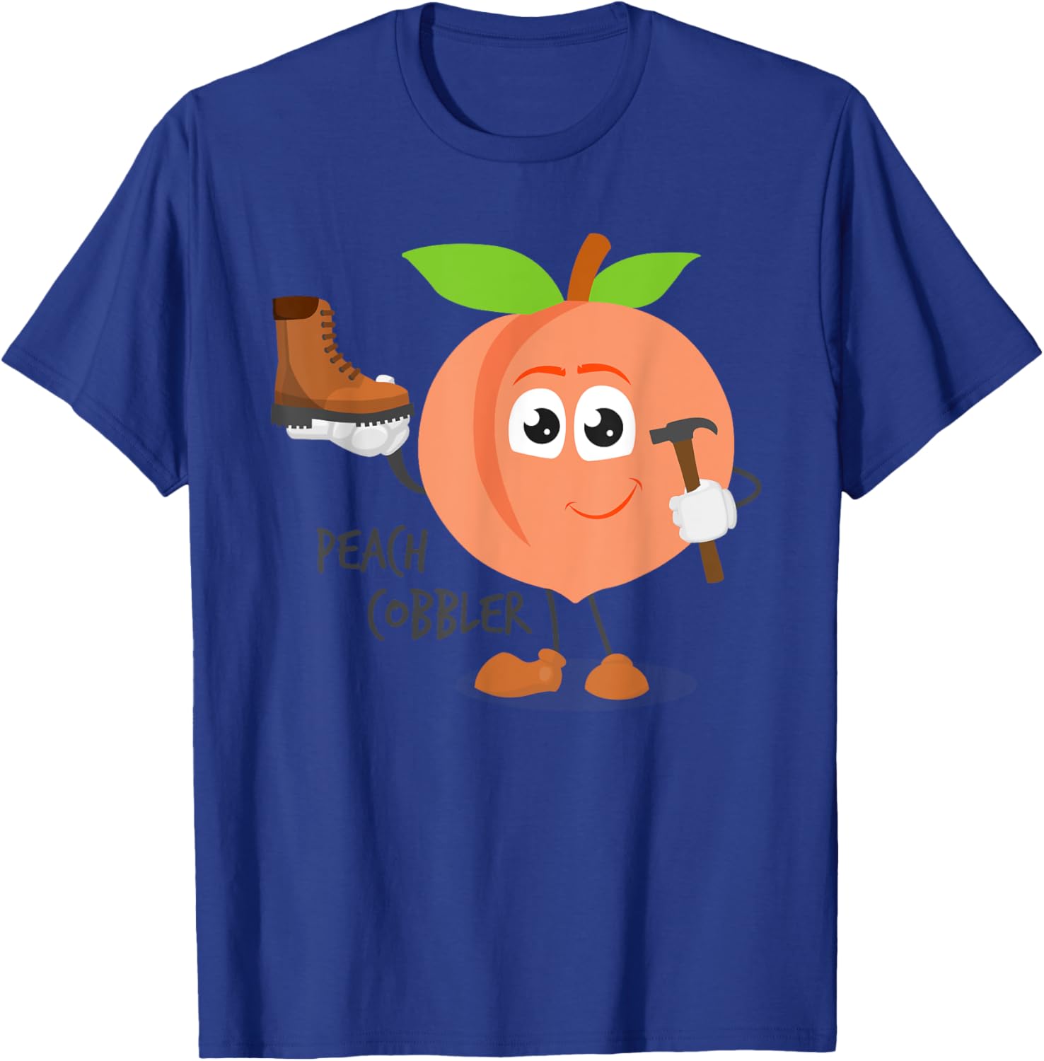 Funny Peach Cobbler - Dessert Shoe Repair T-Shirt - T-Shirt | Royal