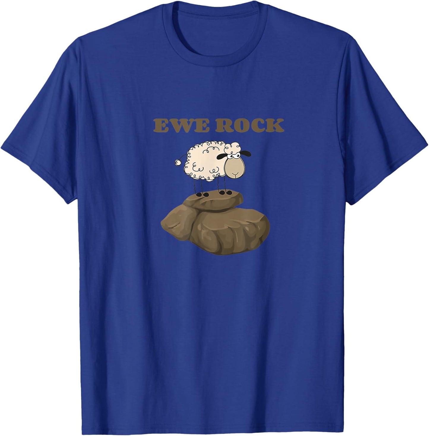 Ewe Rock Funny Sheep Pun Shirt T-Shirt - T-Shirt | Royal
