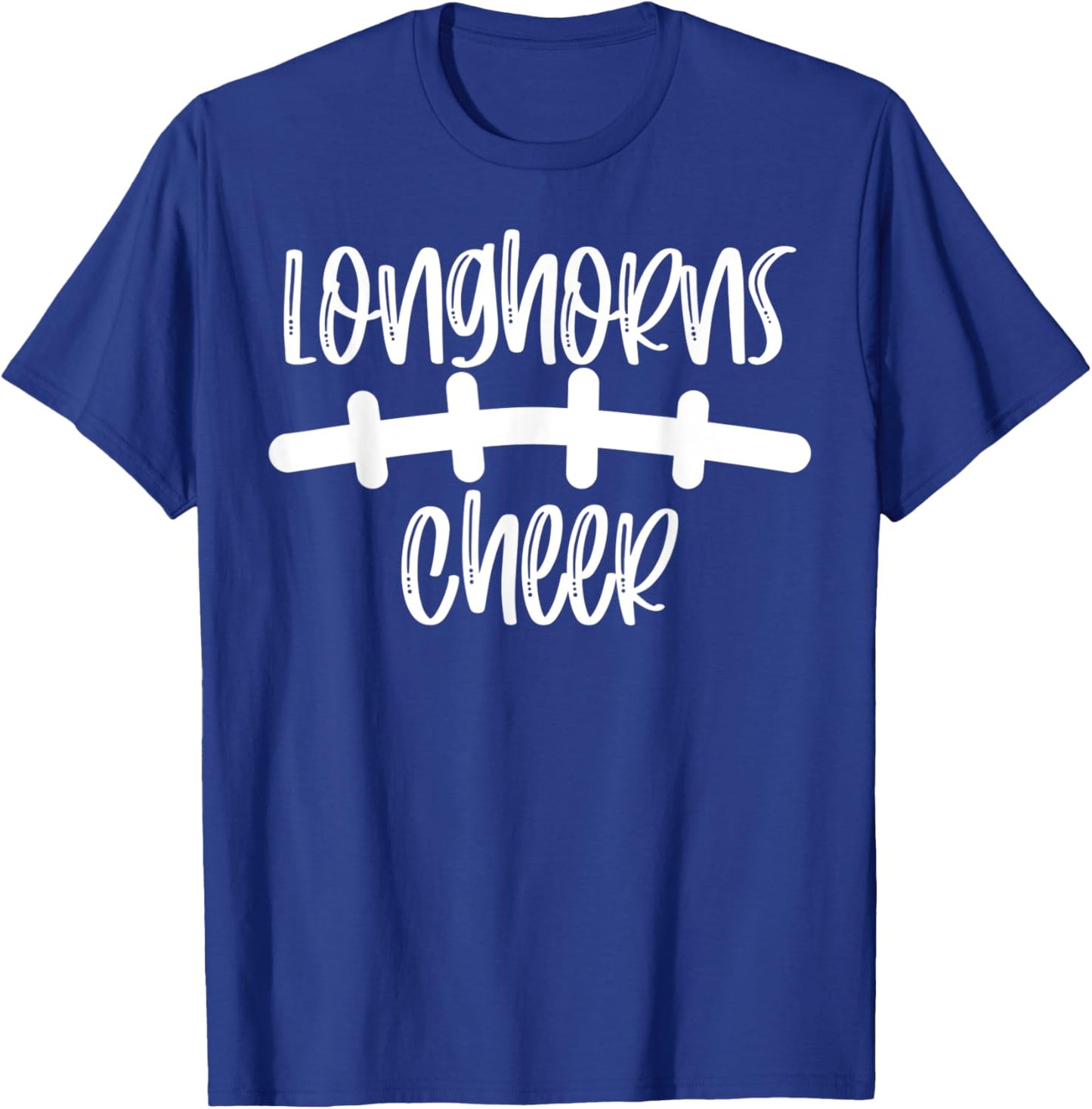 Longhorn Cheer School Spirit Football Team Mascot Game Night T-Shirt - T-Shirt | Royal