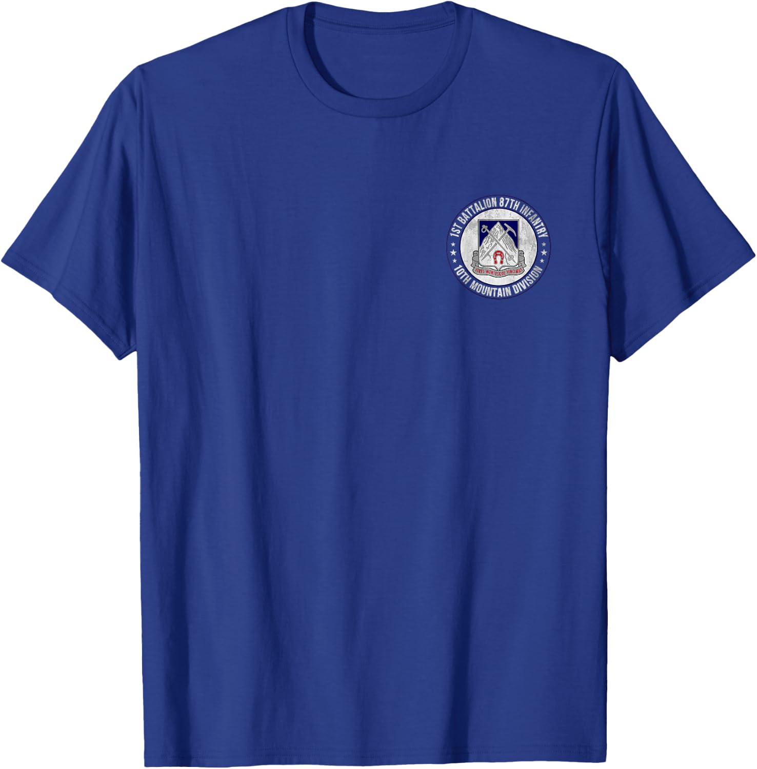 1st Battalion 87th Infantry 10th Mountain Division Veteran T-Shirt - T-Shirt | Royal