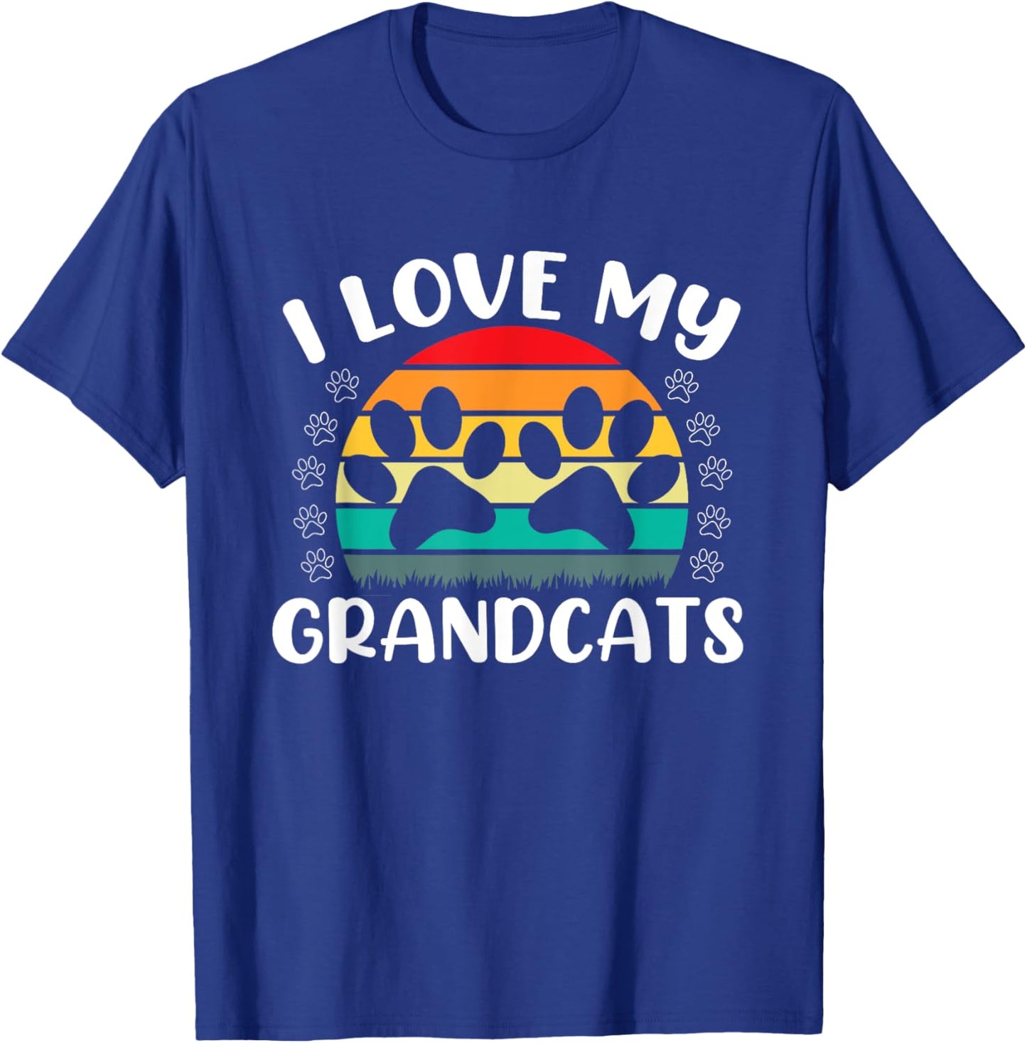 I love my Grandcats - Cat Lover Granddad Grandma Grandparent T-Shirt - T-Shirt | Royal