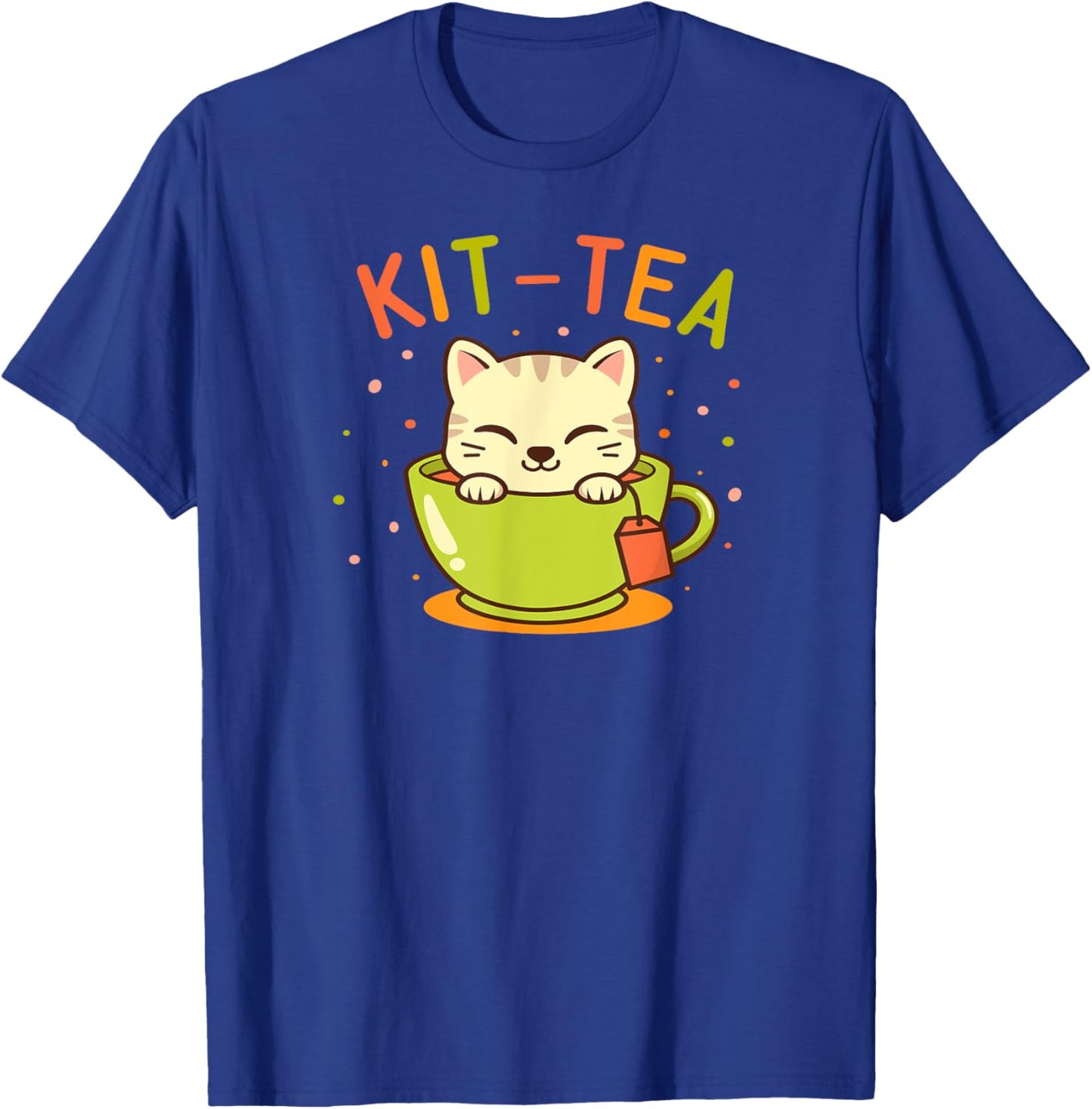 Cat Teacup Cute Kawaii Style Cat Kit-Tea Kitty Pun T-Shirt - T-Shirt | Royal