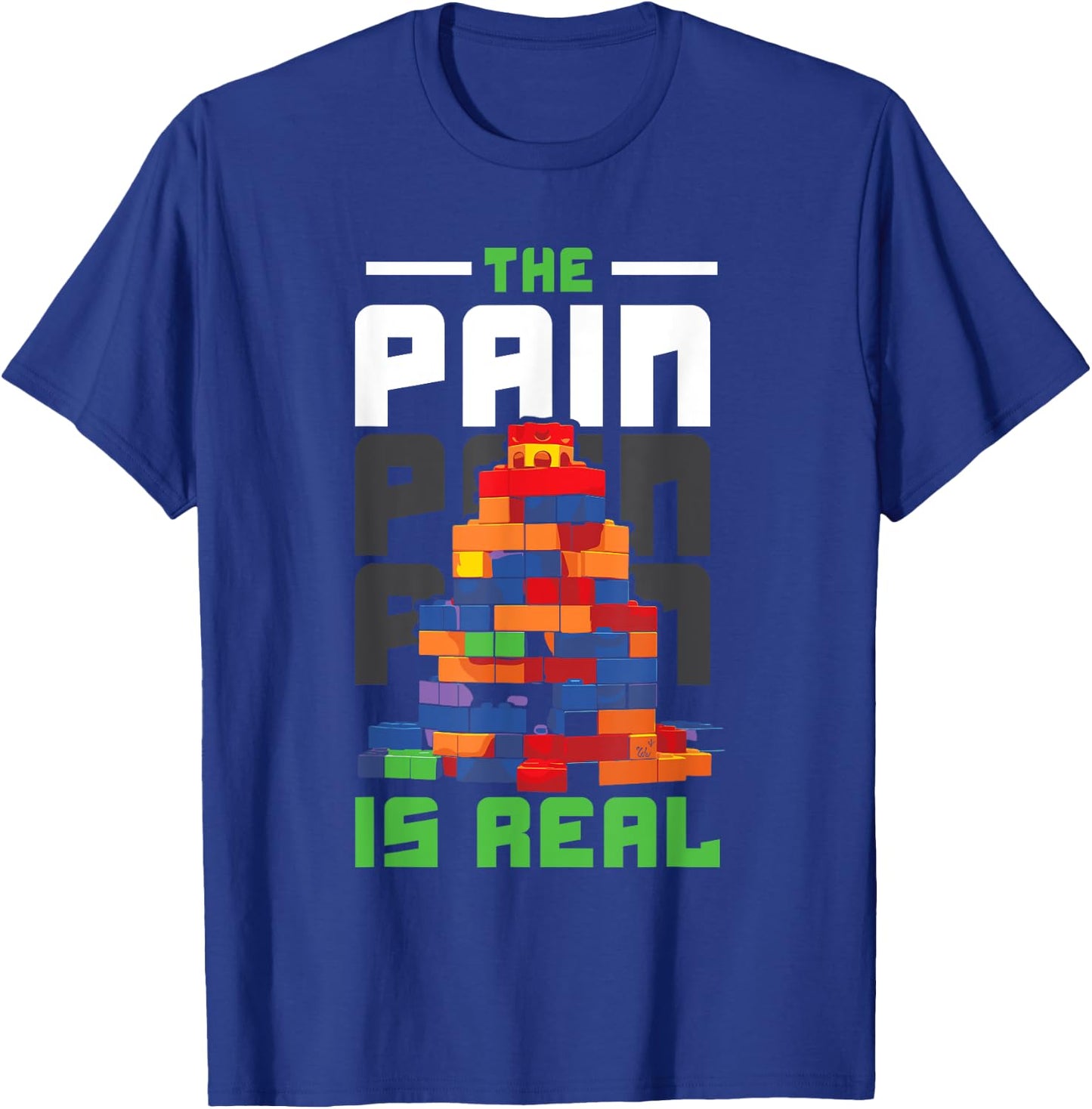 Master Builder Bricks Blocks Play Toys T-Shirt - T-Shirt | Royal