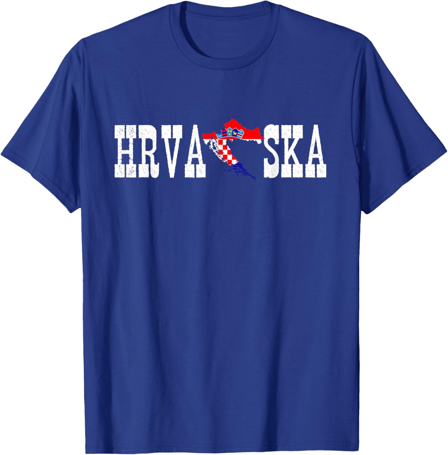 Hrvatska Jersey for Love Croatia Flag Silhouette Croatian T-Shirt - T-Shirt | Royal