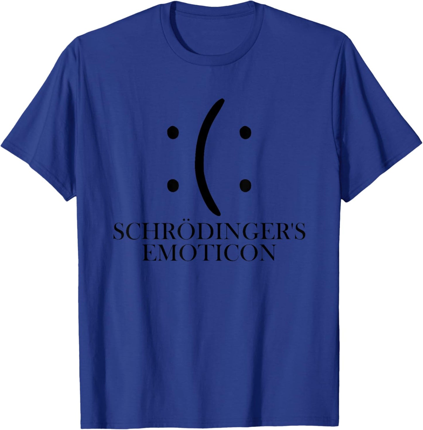 Schrodinger's Emoticon Physics Science Nerd Smile T-Shirt - T-Shirt | Royal