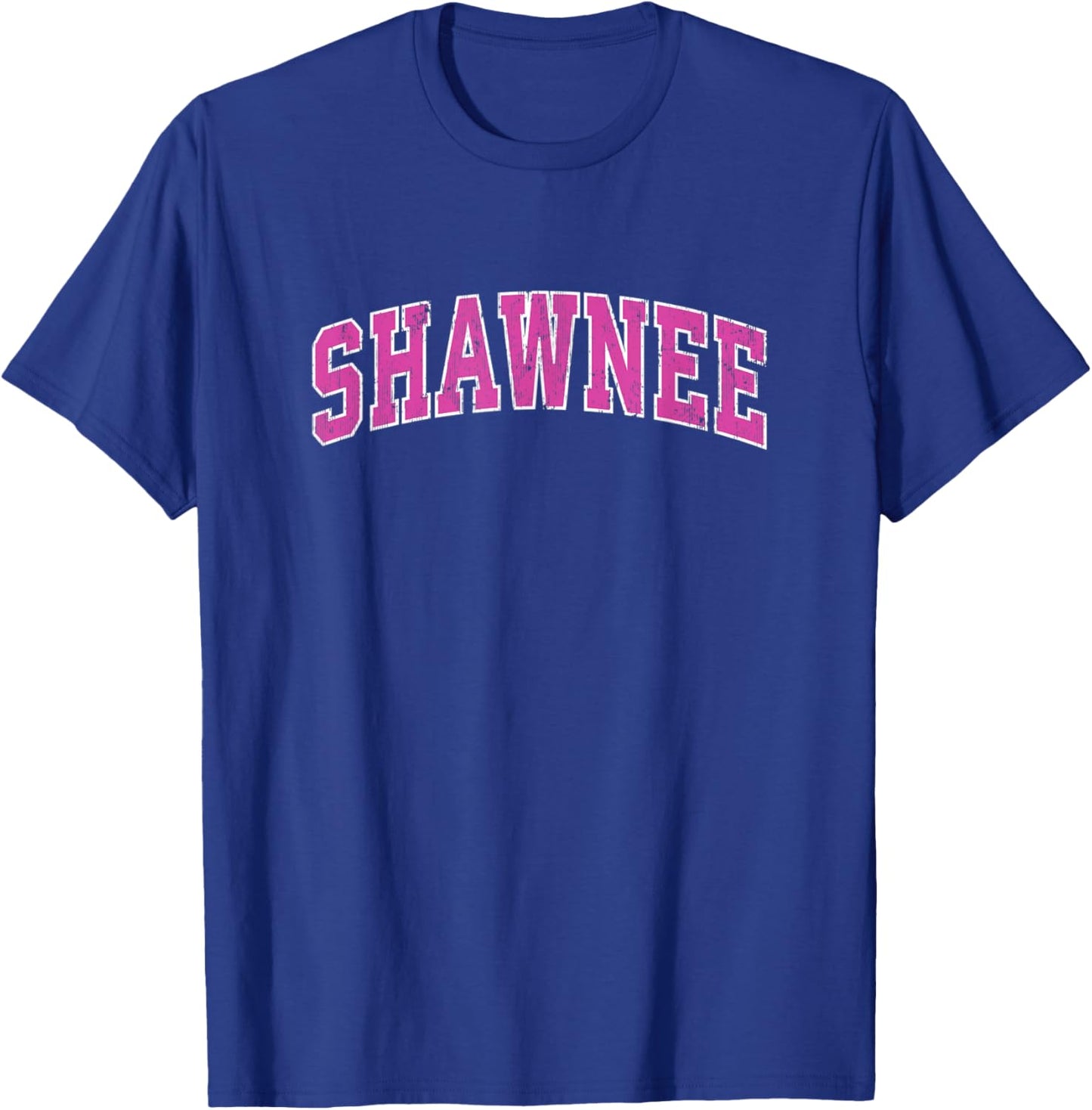 Shawnee Kansas KS Vintage Sports Design Pink Design T-Shirt - T-Shirt | Royal