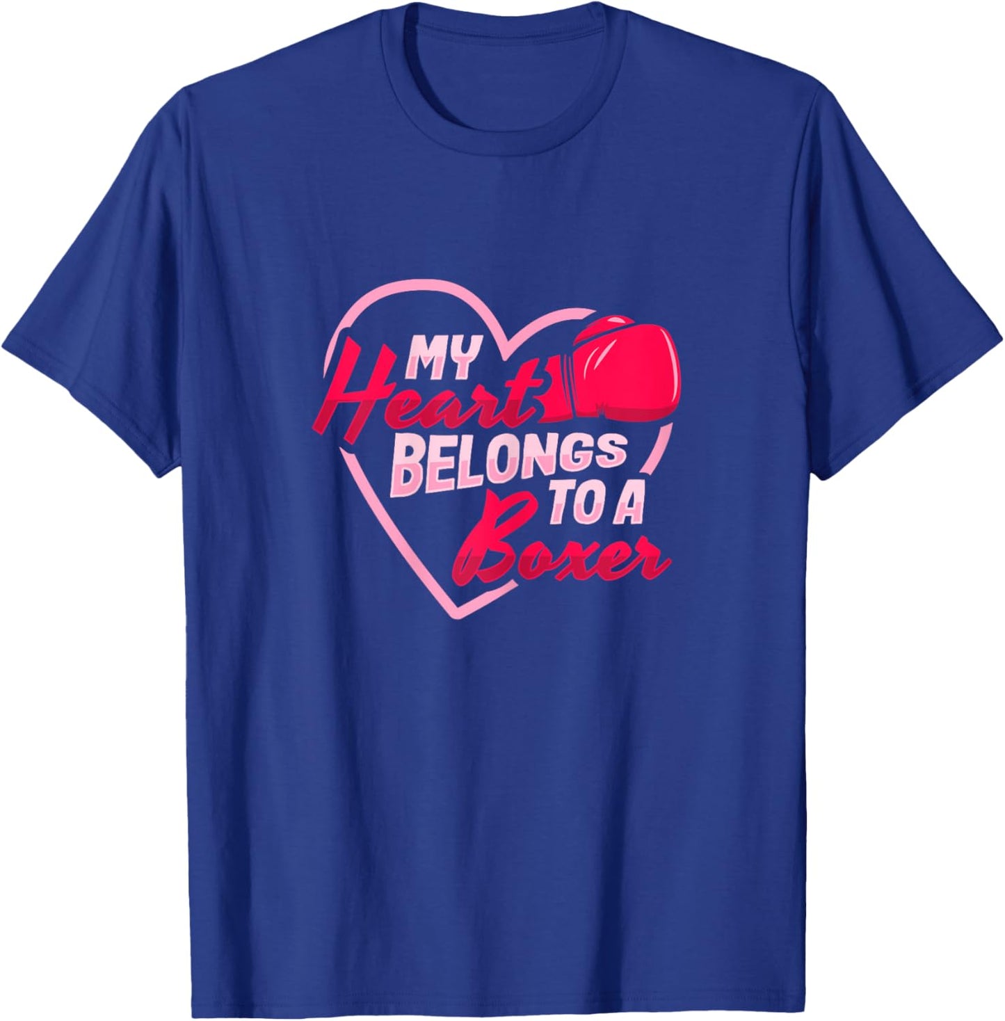 Boxing Husband My heart belongs to a boxer for a Boxing Wife T-Shirt - T-Shirt | Royal
