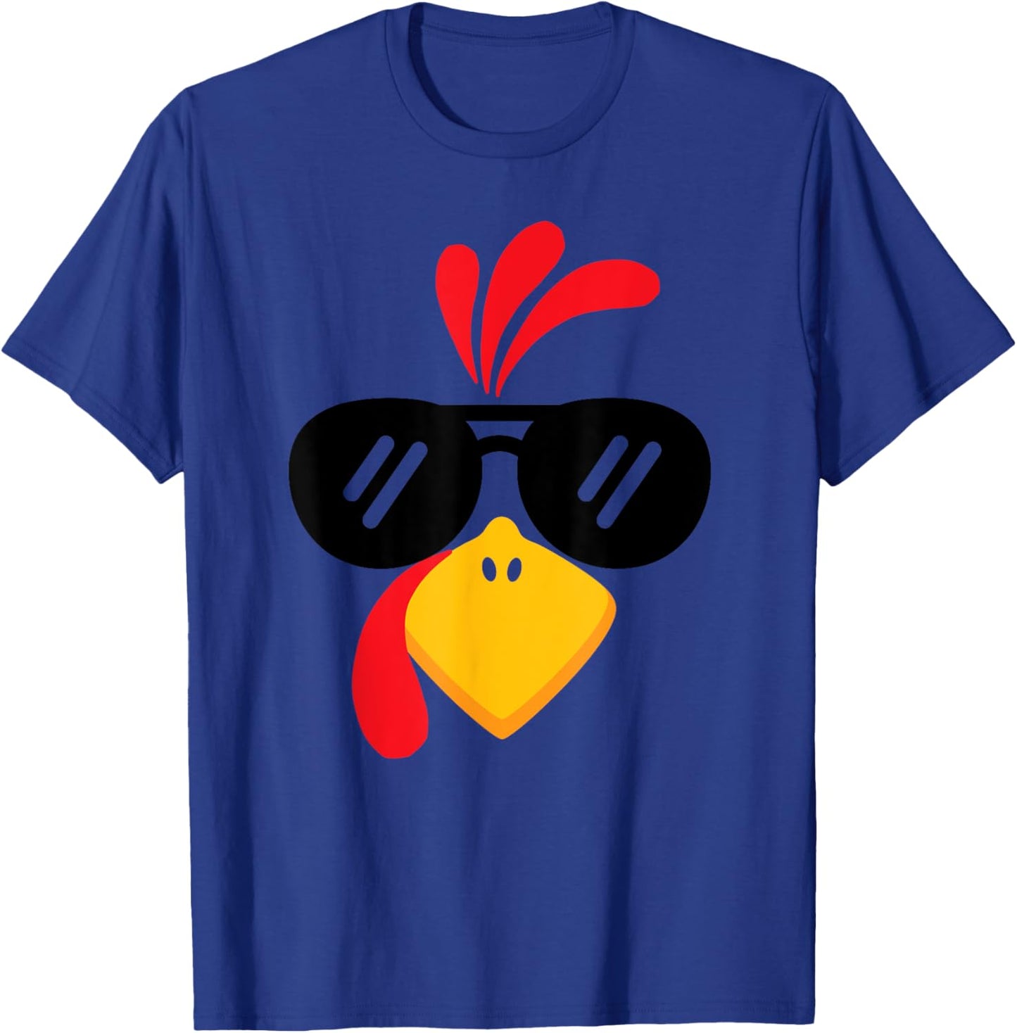 Funny Turkey Face Thanksgiving Cute Boys Girls Sunglasses T-Shirt - T-Shirt | Royal